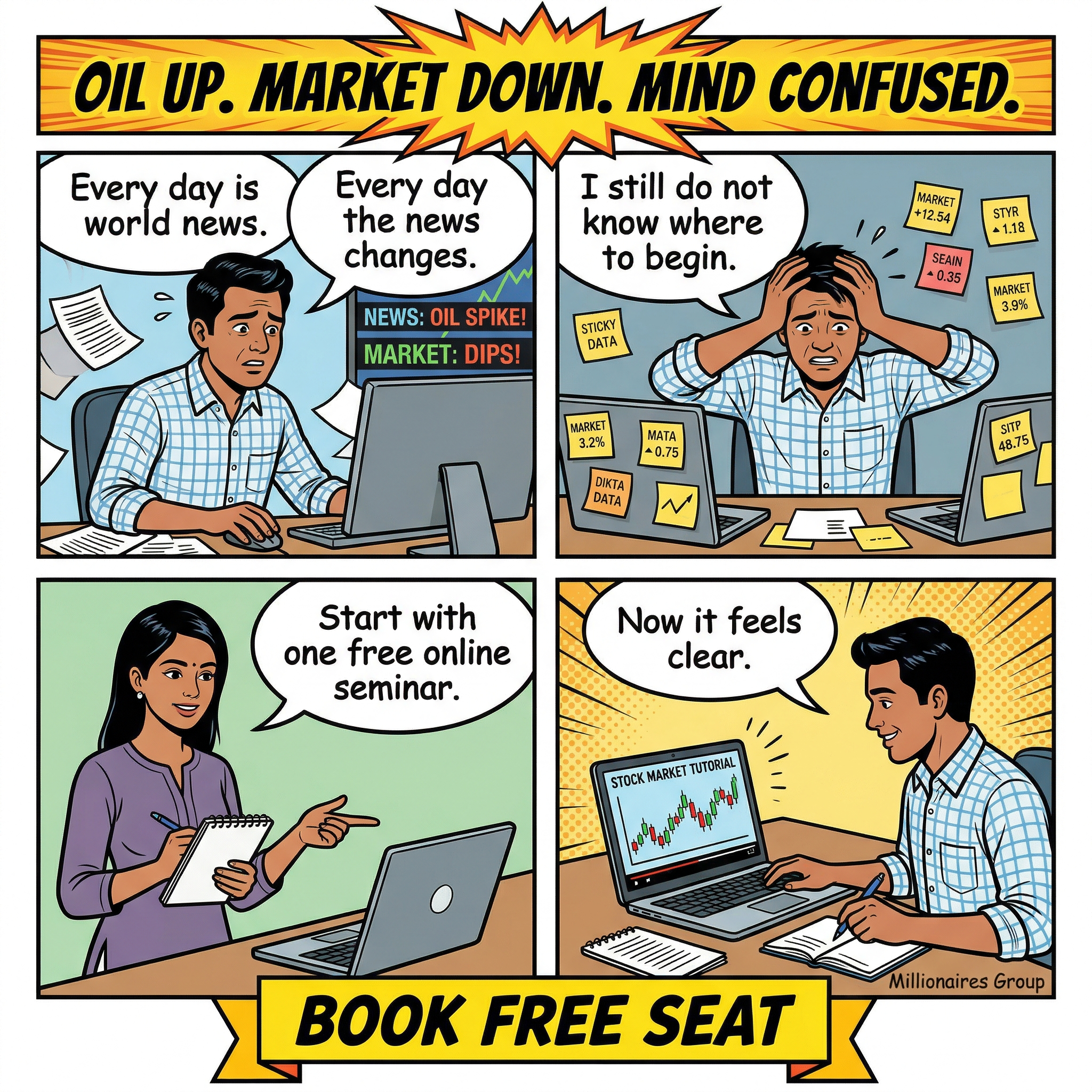 Millionaires Group Stock Market Training Institute Facebook ad
