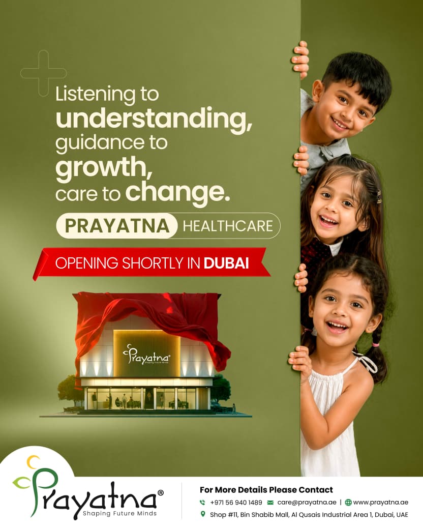Prayatna Child Development Center UAE Facebook ad: Guiding Your Child’s Growth, The Right Way