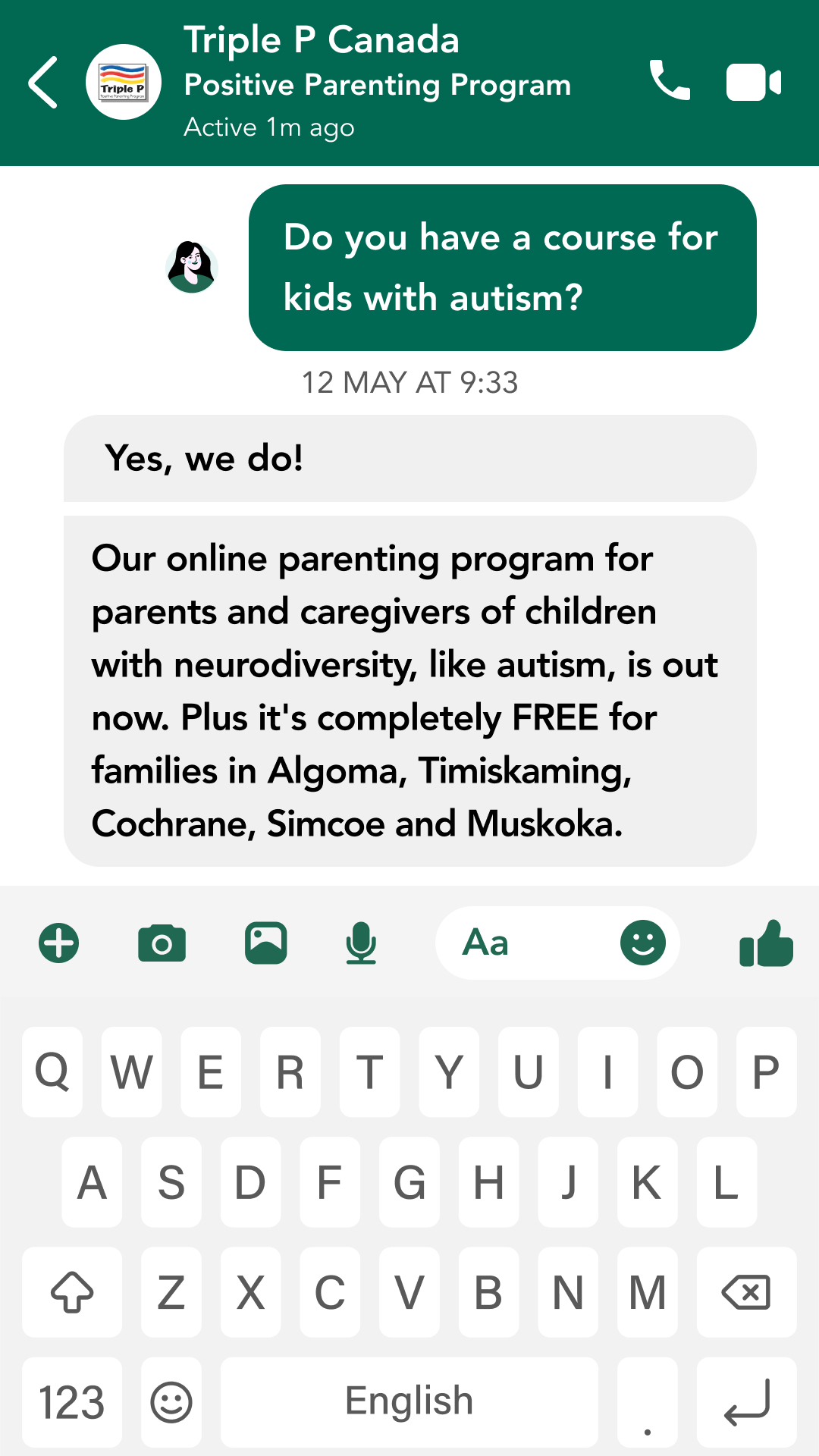 Triple P Canada - Positive Parenting Program Facebook ad from Aug 20, 2026