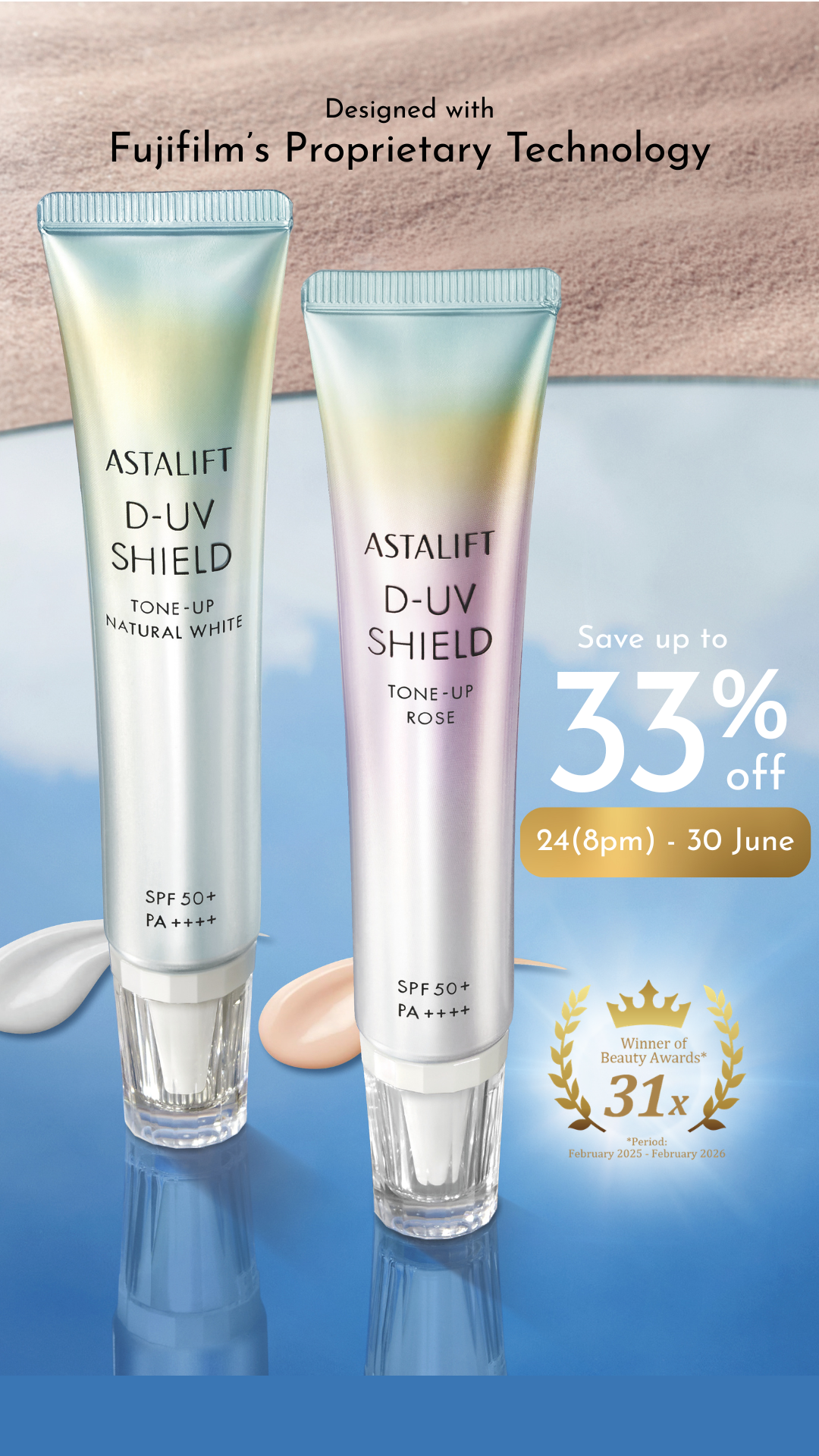 Astalift Singapore Facebook ad: ASTALIFT 33% OFF LAZADA PAYDAY SALE
