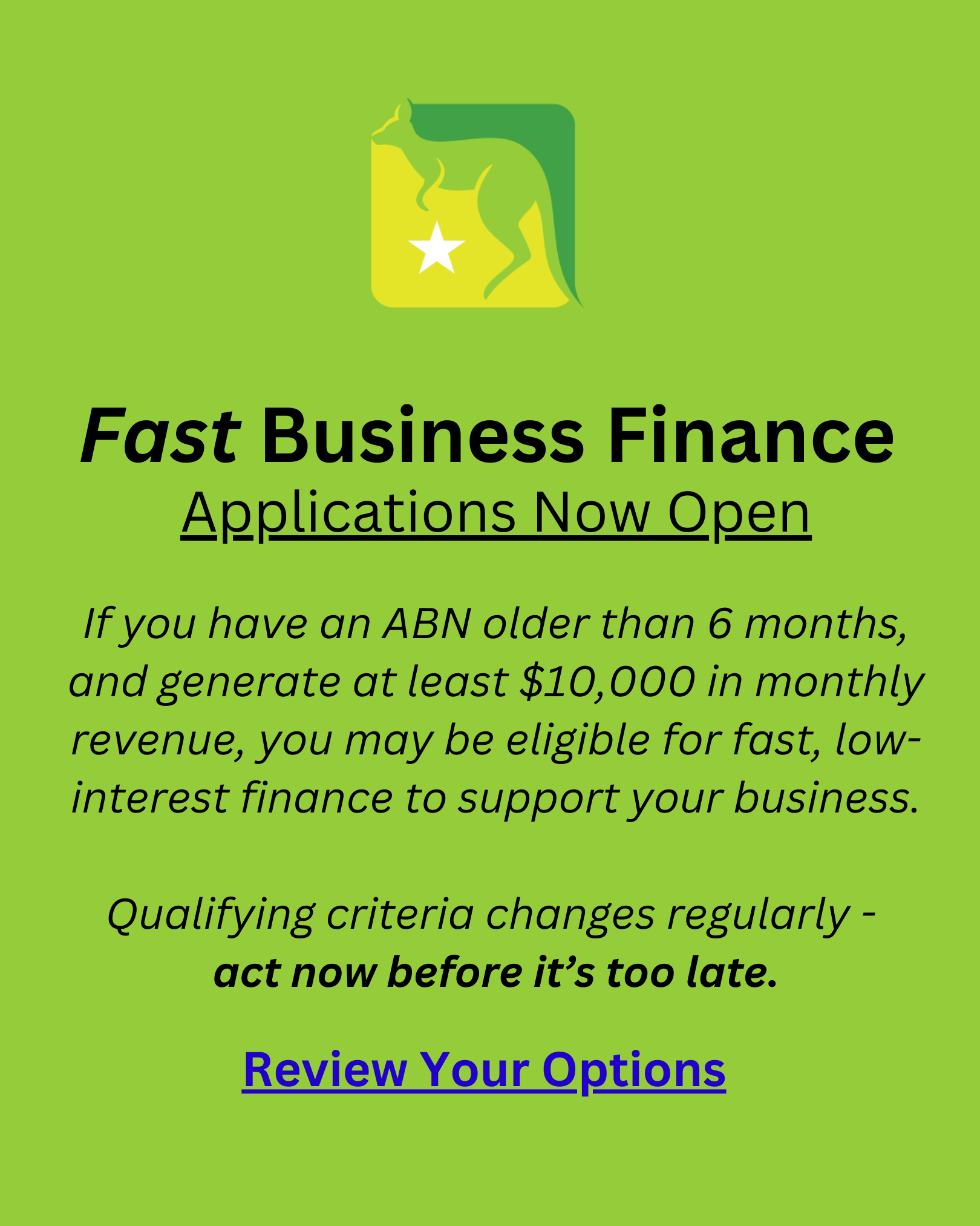 Aussie Business Funds Facebook ad