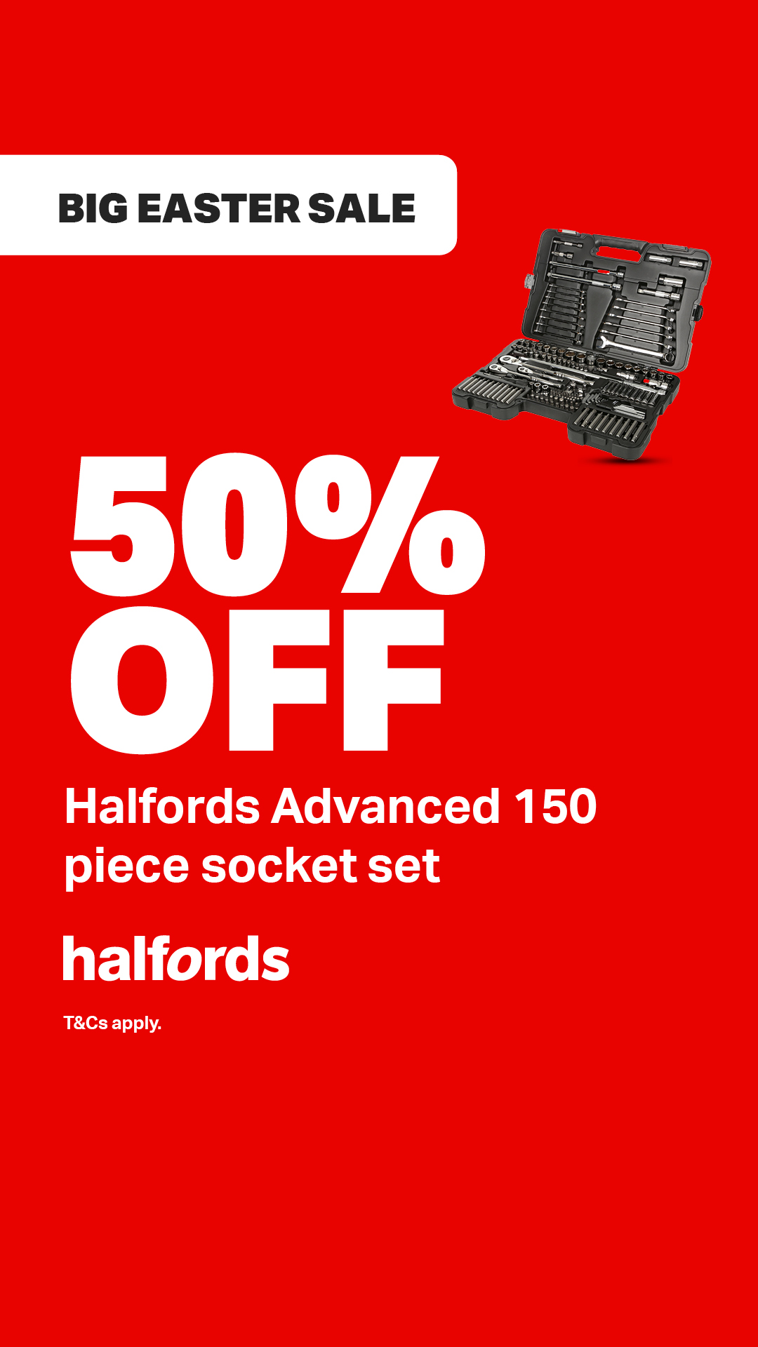 Halfords Facebook ad from Mar 11, 2026