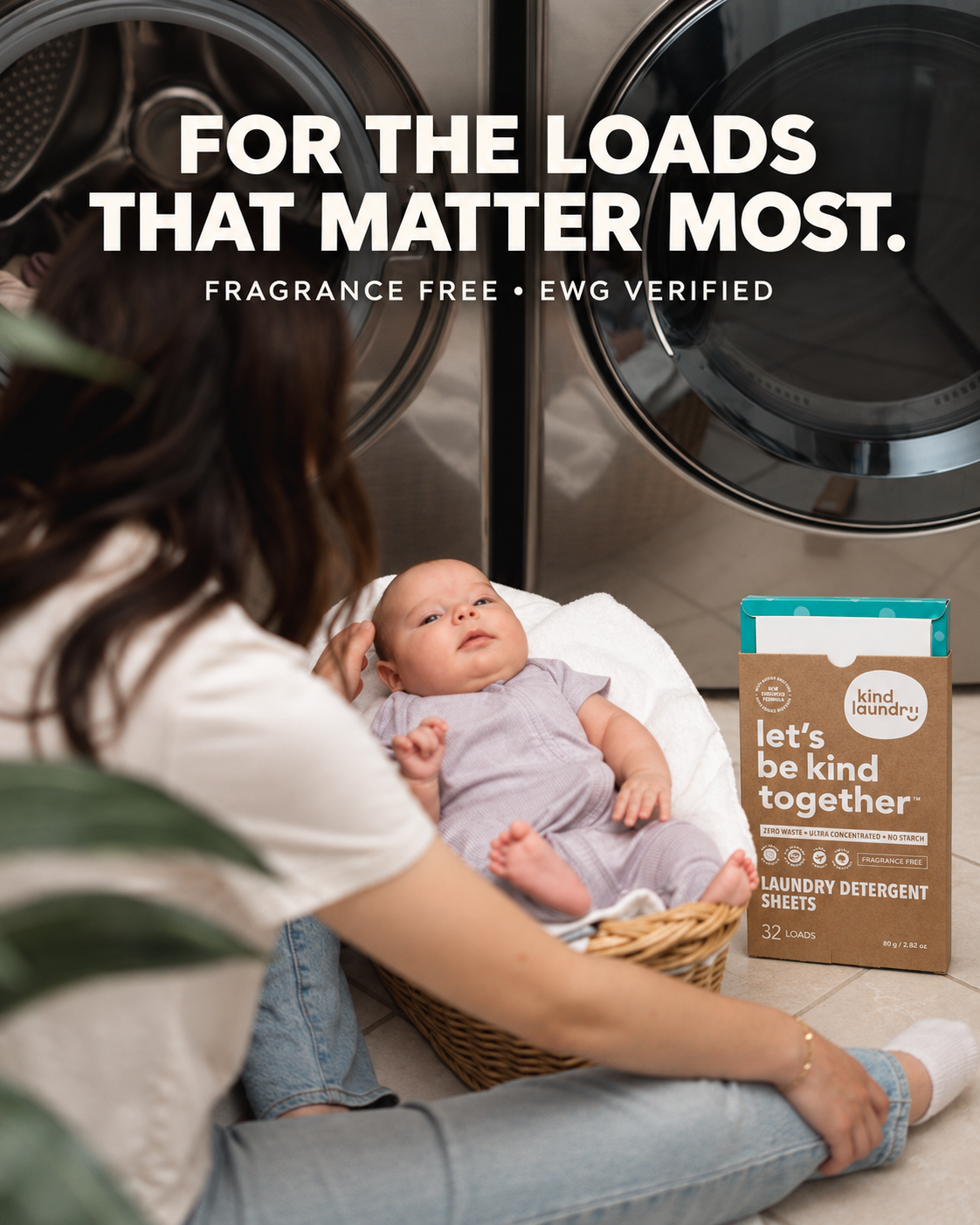 Kind Laundry Facebook ad: The First EWG Verified Laundry Sheet, Built for Sensitive…