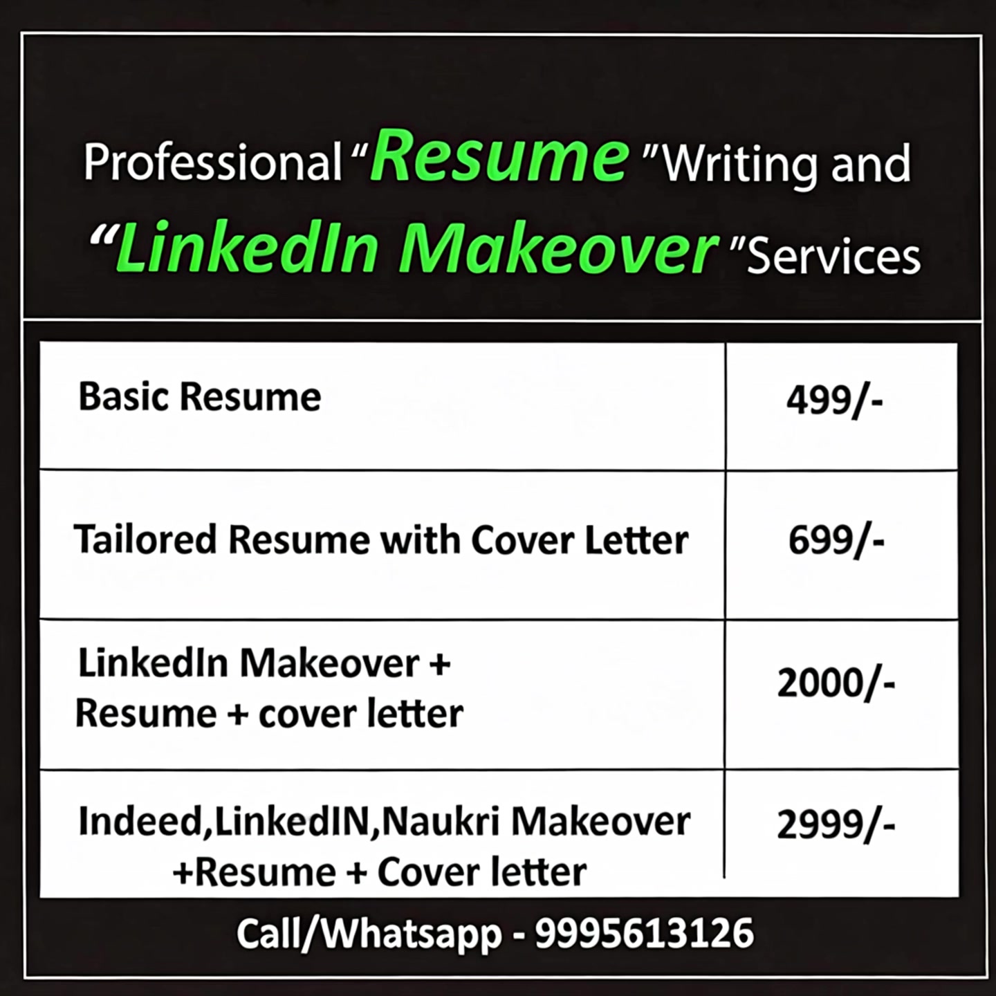 Elite Resumes Facebook ad