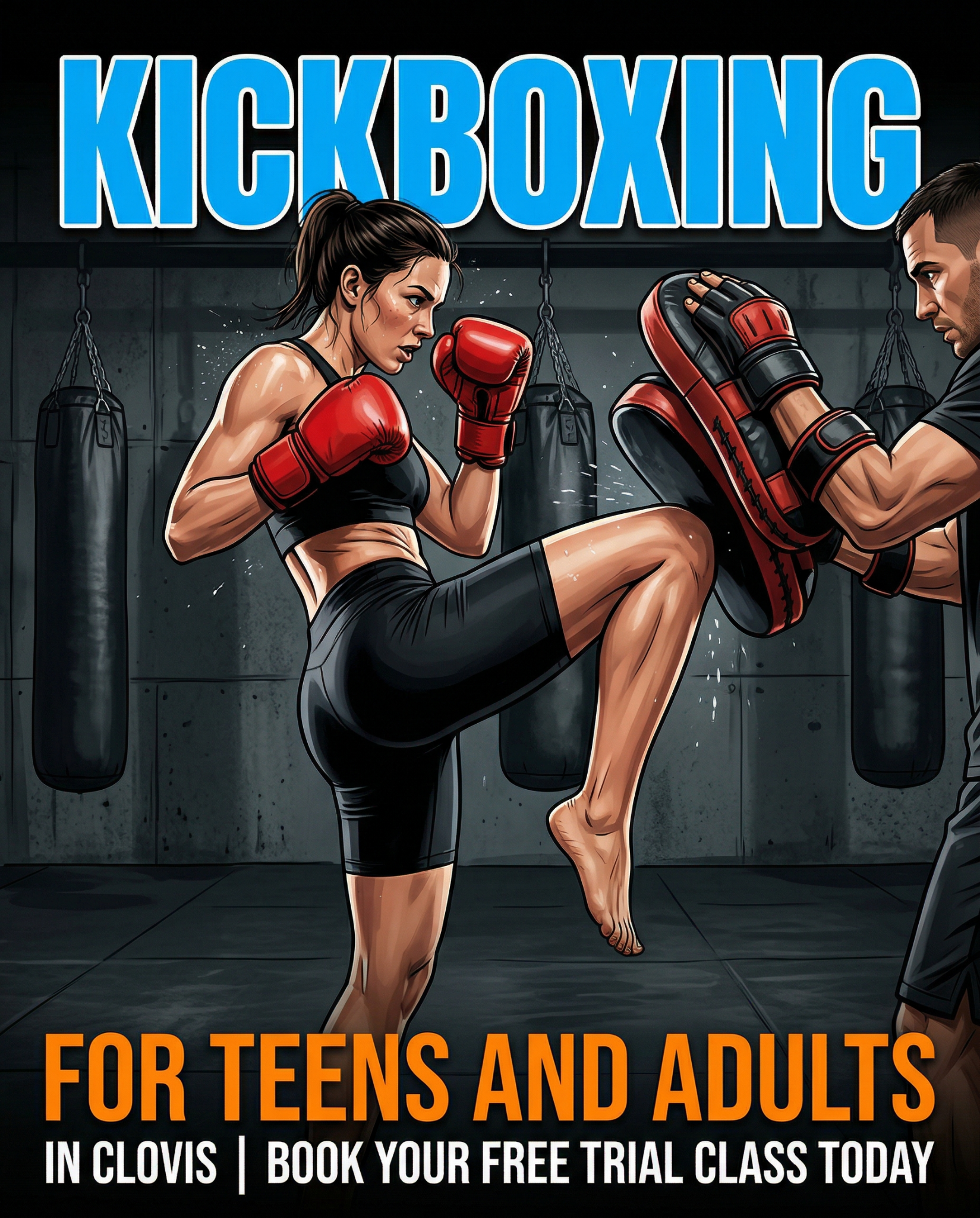 TKE Martial Arts Facebook ad: Free Martial Arts Class in Clovis