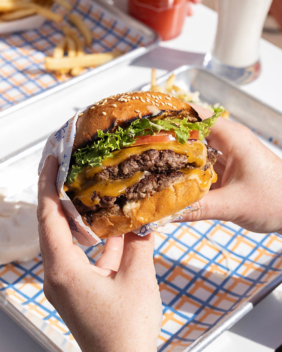 Super Duper Burgers Napa Facebook ad from Mar 14, 2026