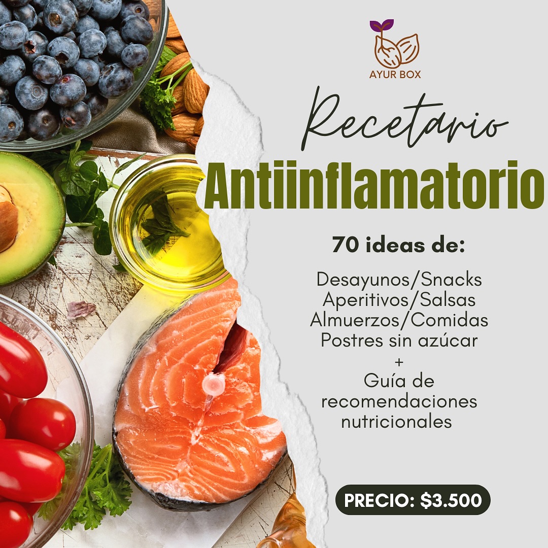 The Holy Foods Facebook ad: RECETARIO ANTIINFLAMATORIO