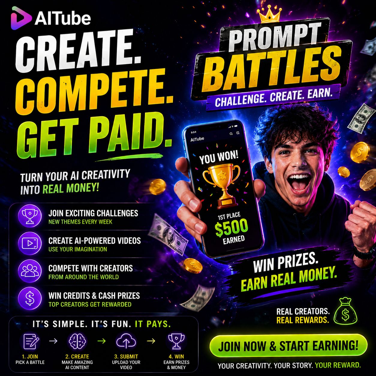AITube Facebook ad