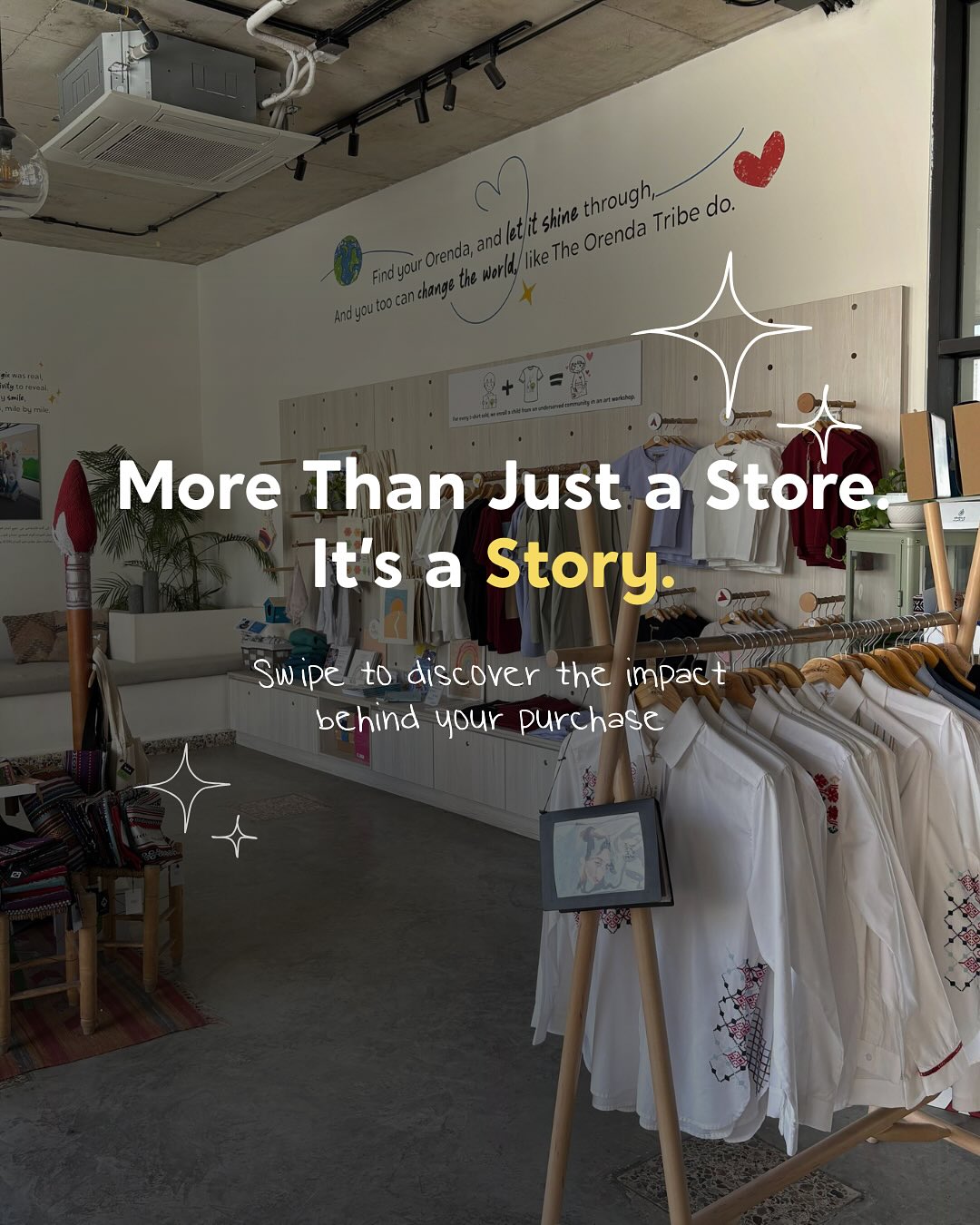The Orenda Tribe Facebook ad: Every product holds a story of hope, creativity…