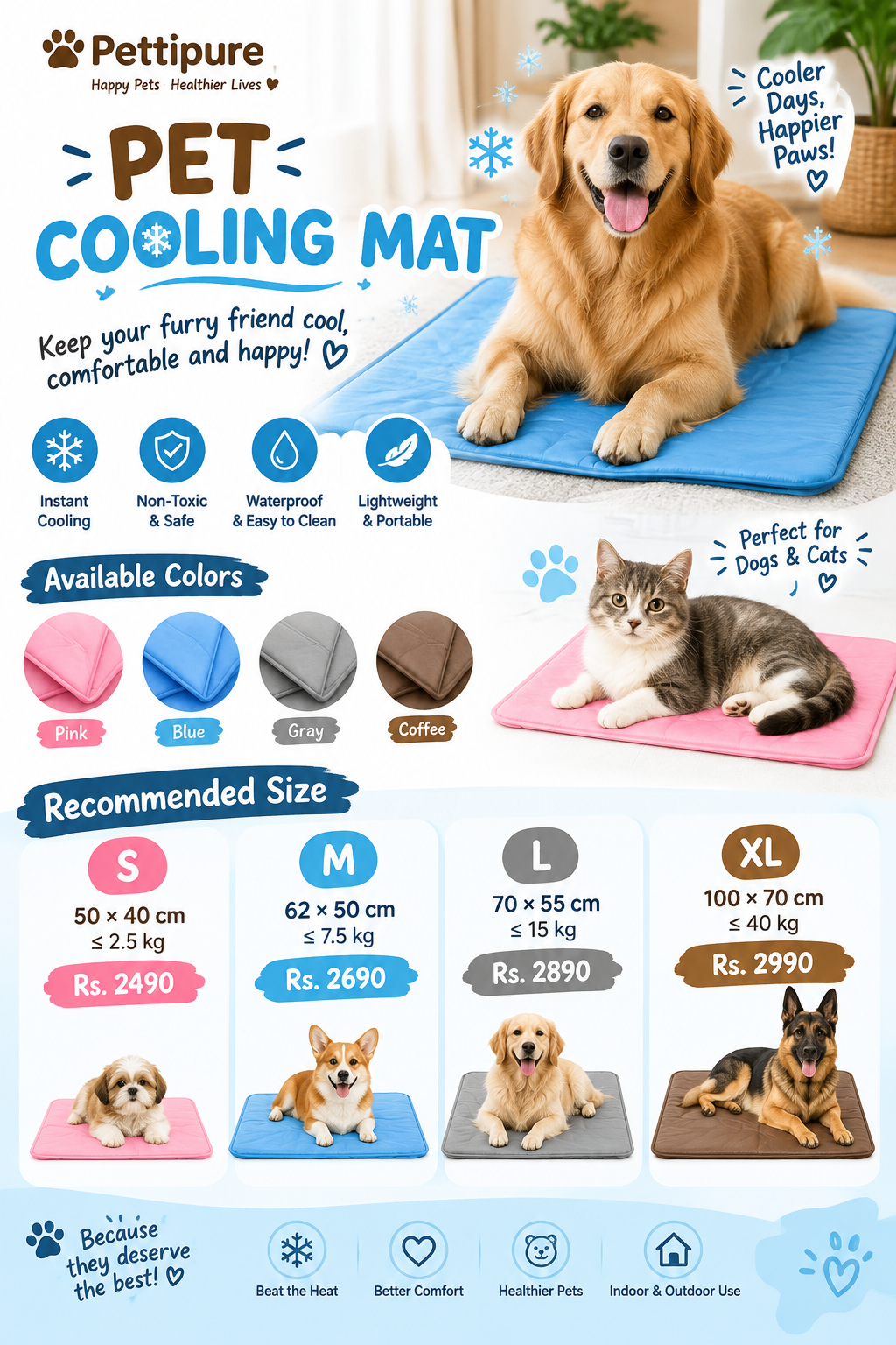 Pettipure Dog Shampoo Facebook ad: ඔබේ සුරතලාට සිසිල් සුවපහසු දවසක්!