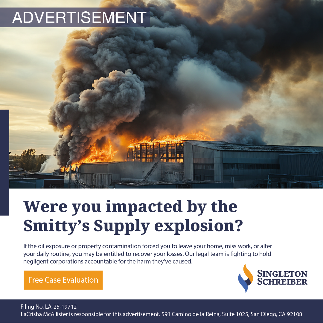 Smitty's Supply Explosion Lawsuit Info Facebook ad from Dec 31, 2025
