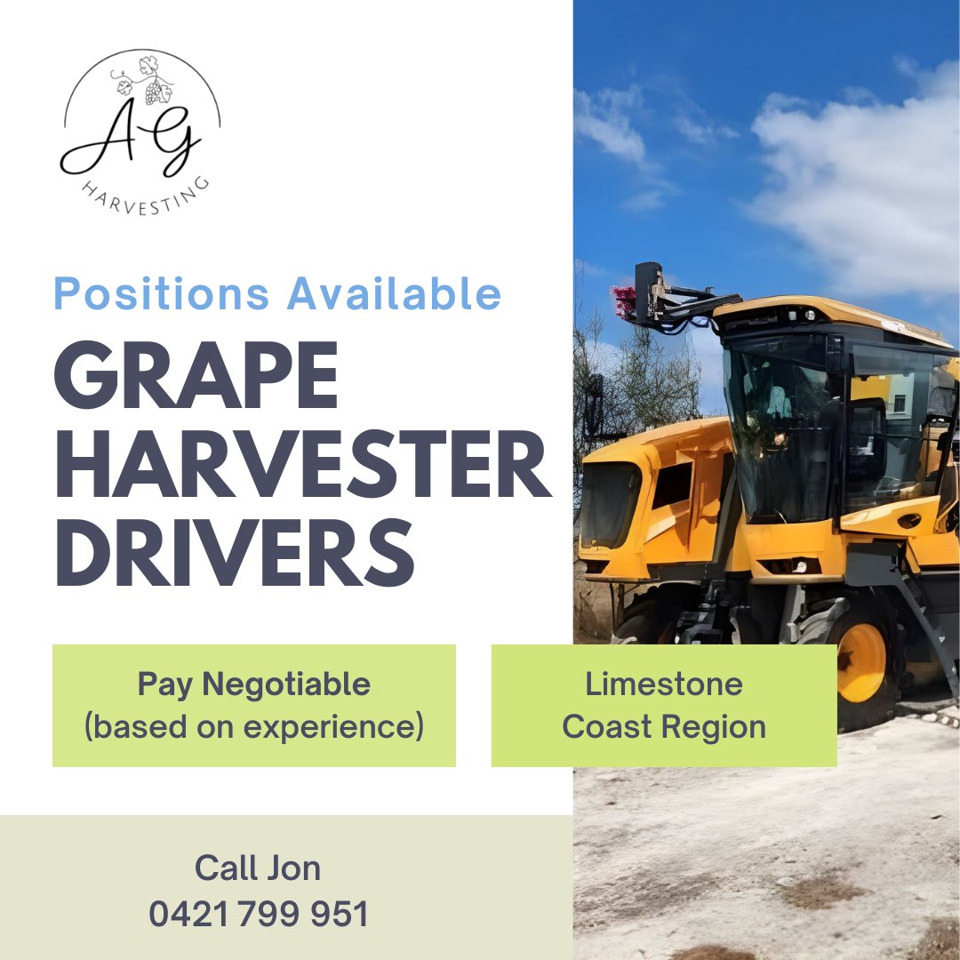Argyll Grape Harvesting Facebook ad from Jan 17, 2026