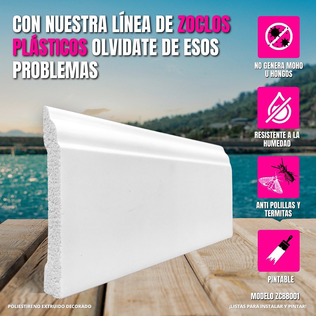 Multiproductos GD Facebook ad: Zoclo plástico blanco