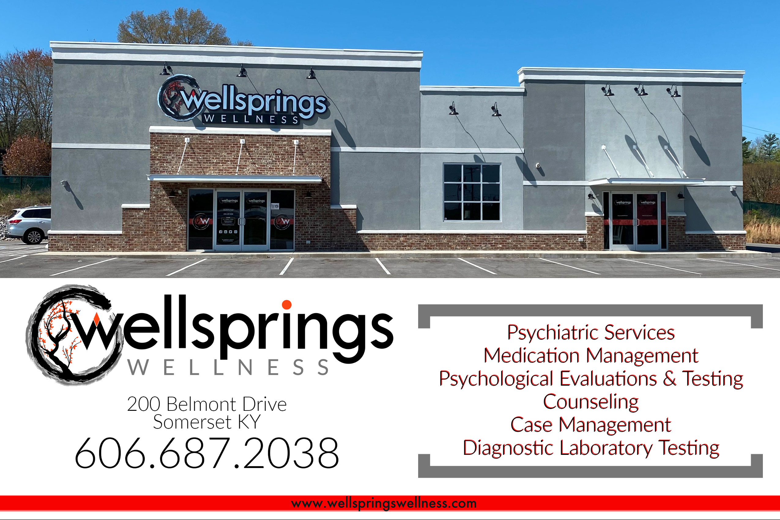 Wellsprings Wellness Facebook ad: Wellsprings Wellness offers a full suite of mental…