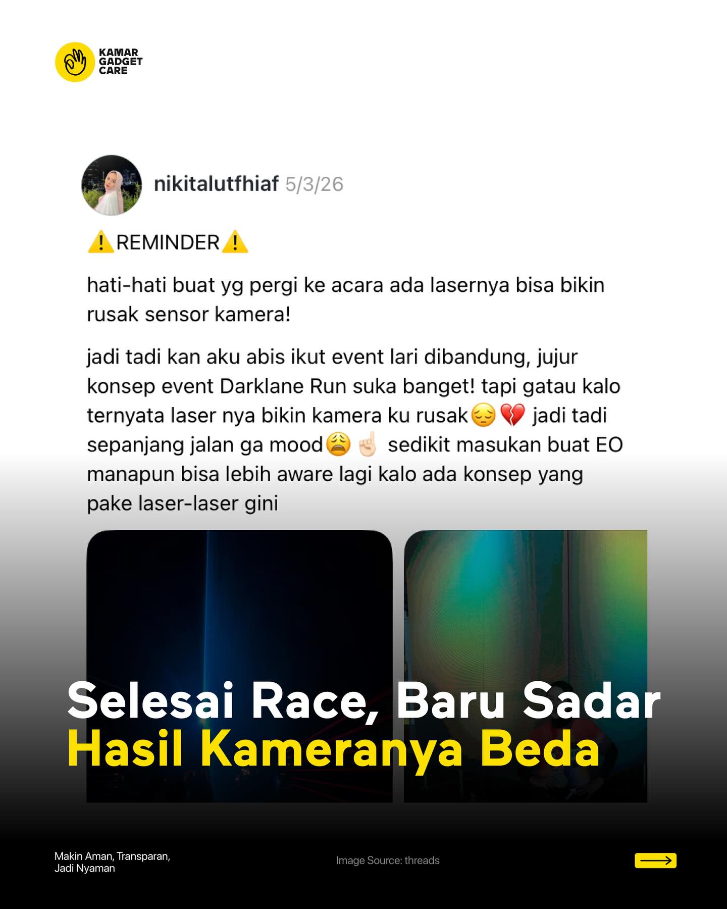 Kamar Gadget Care Facebook ad: Sebuah cerita dari Sobat KG Care di threads