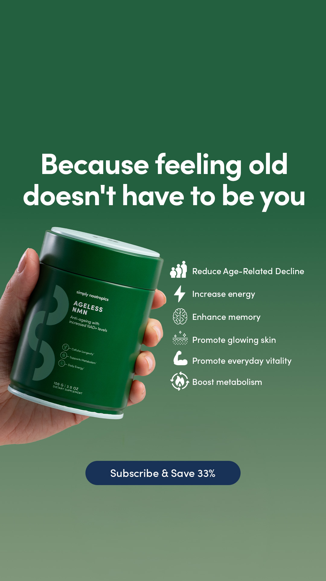 Simply Nootropics Facebook ad