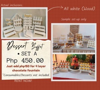 Dessert Buffet & Party Needs Rental by Anya Facebook ad: Ready to take your party to the next…