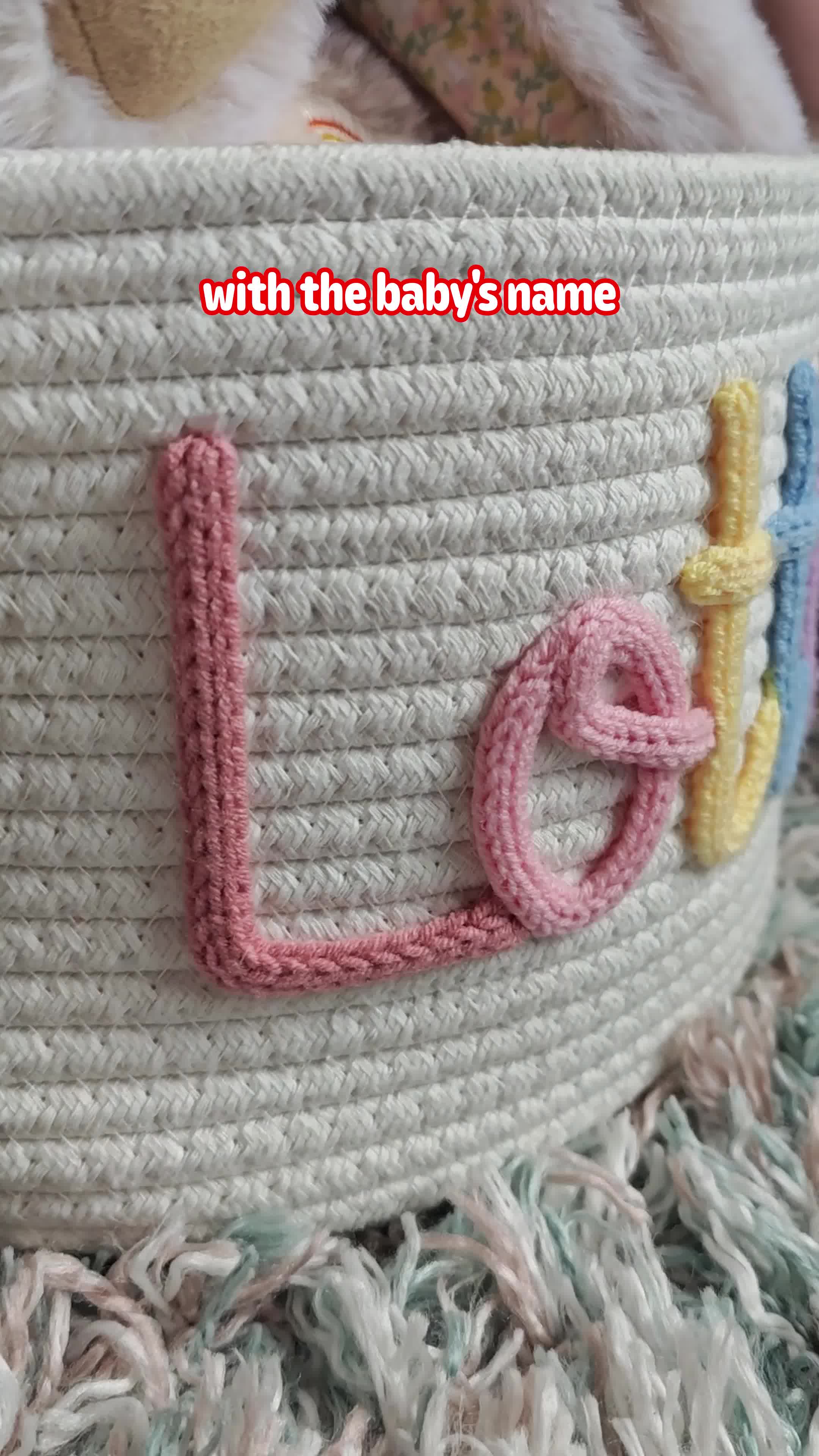 Baby Knits Facebook ad: Personalized Knitted Basket!