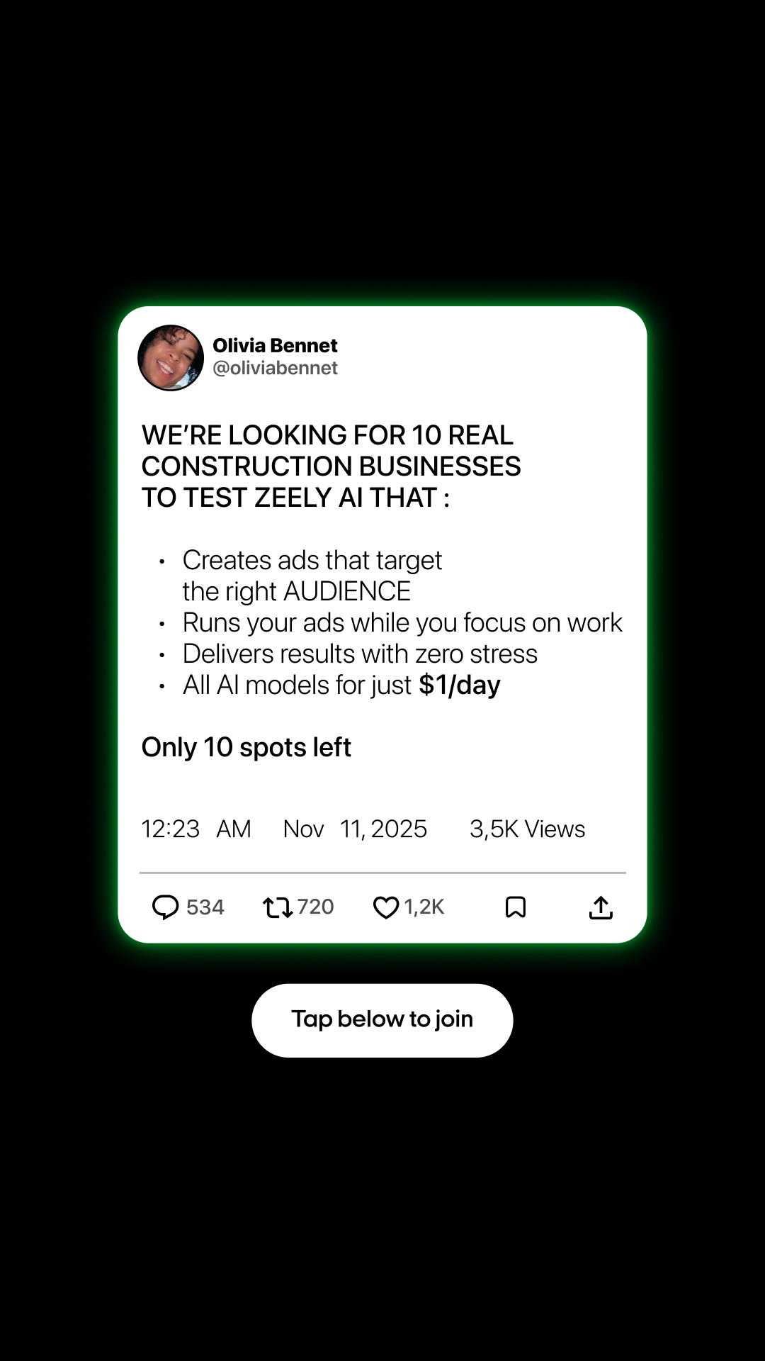 Zeely Facebook ad
