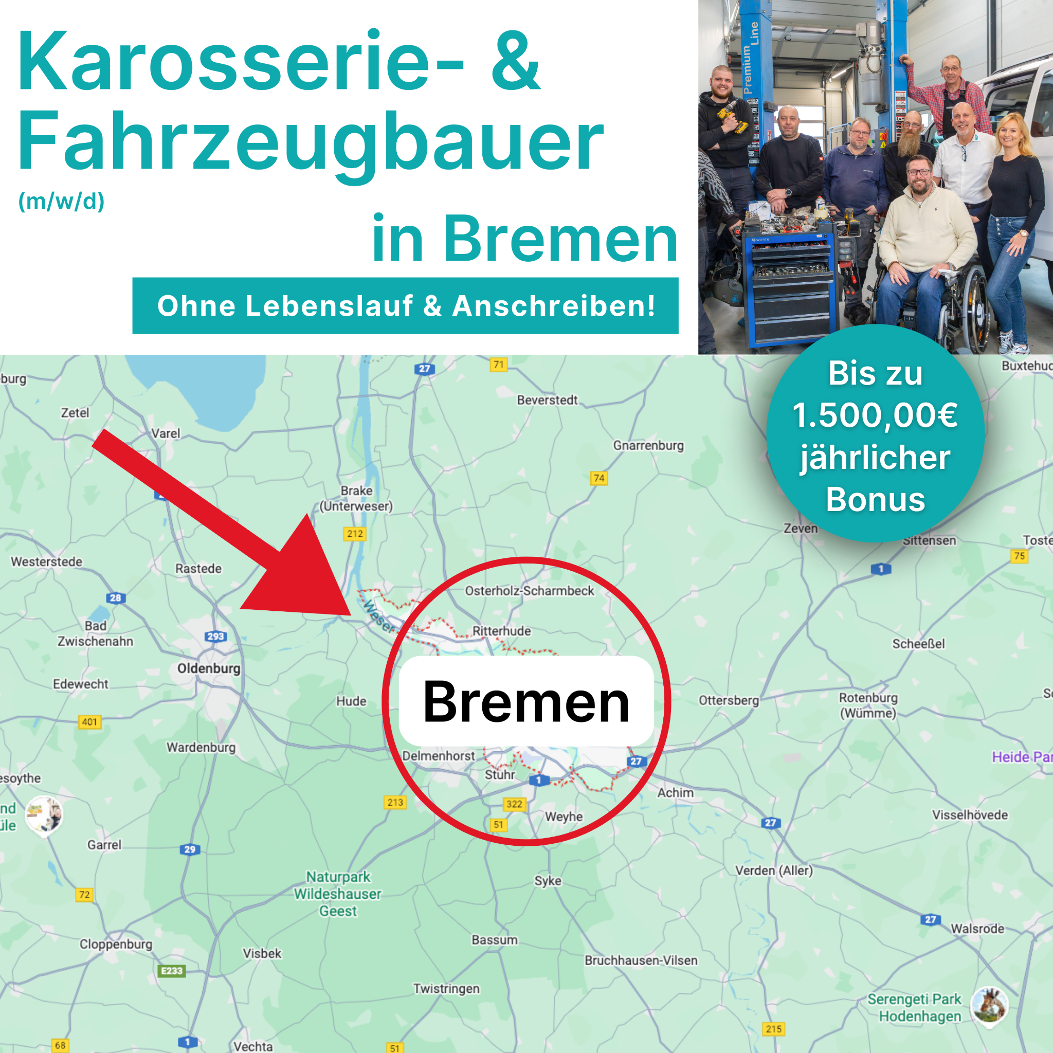 Candidate Flow KFZ-Karriere Facebook ad: Du möchtest ein unwiderstehliches Job-Angebot?