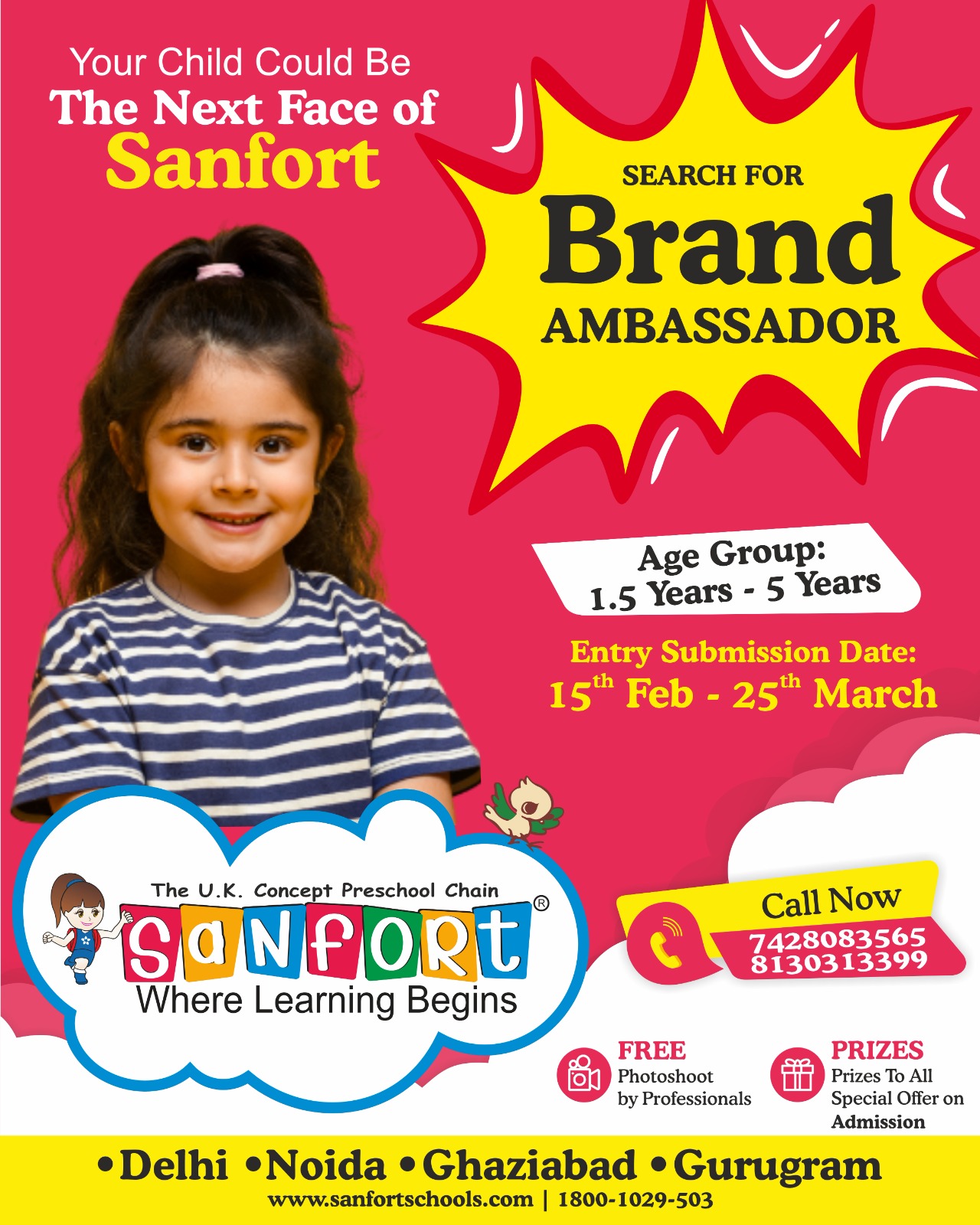 Sanfort Schools Facebook ad: Let your child shine like the star they are, Only at…