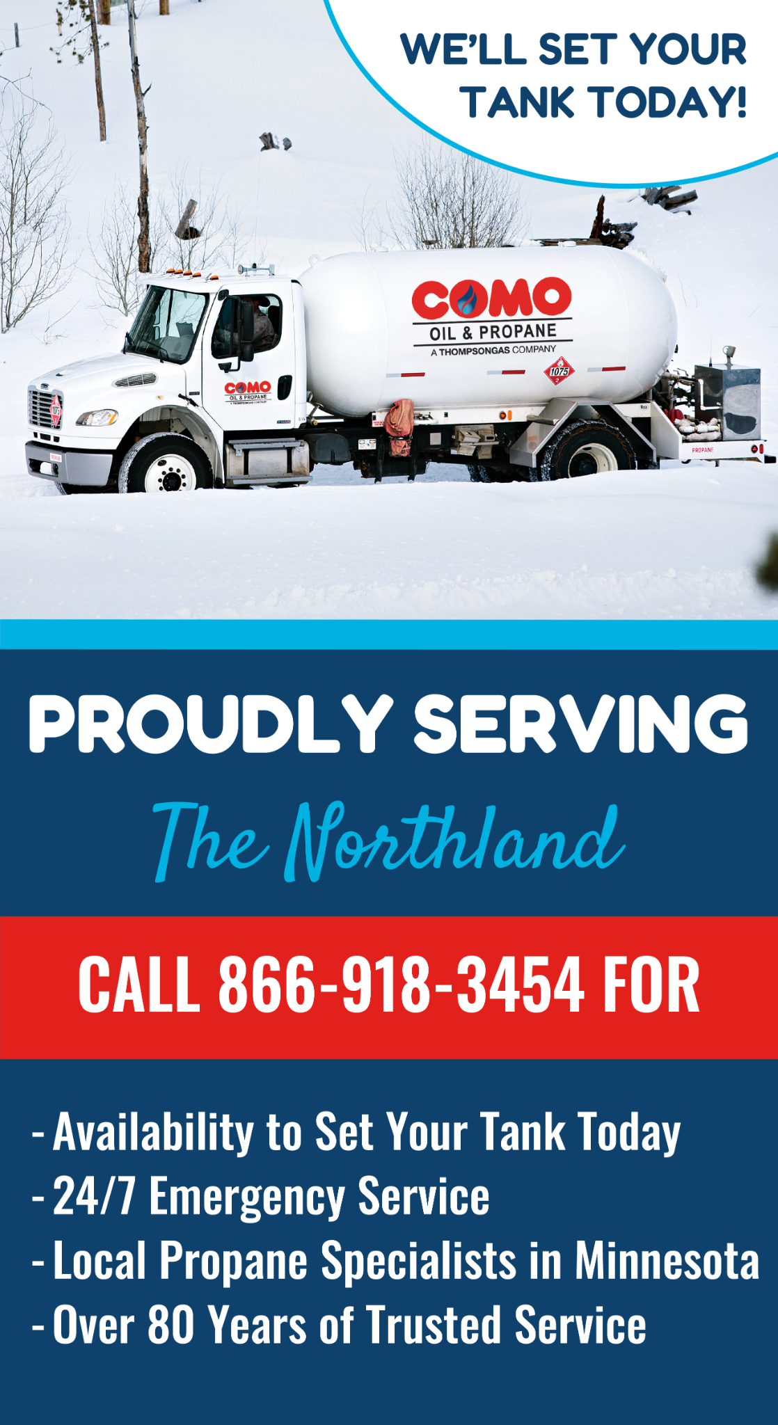 Como Oil & Propane Facebook ad from Mar 17, 2026