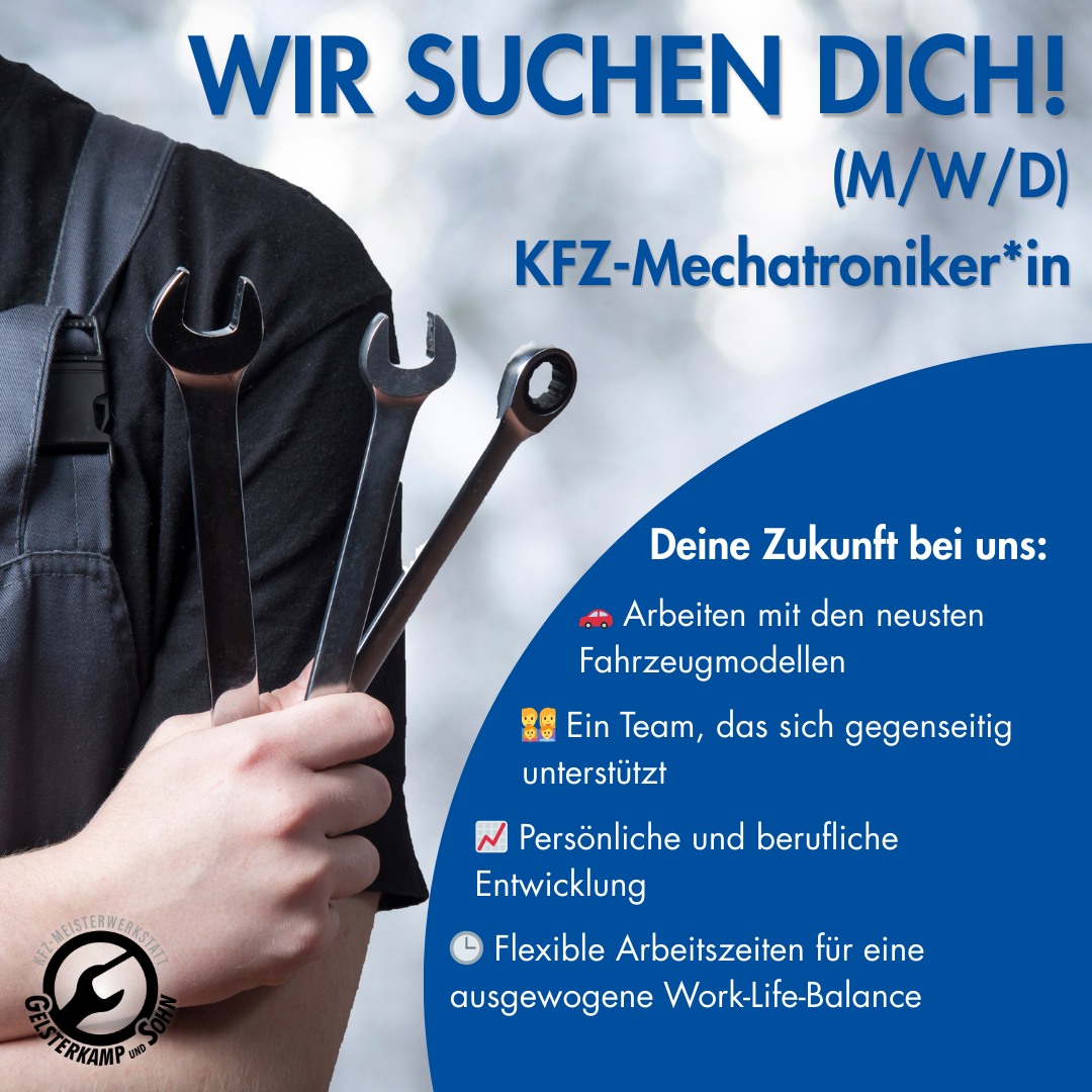 Kfz Gelsterkamp und Sohn Facebook ad: Schnellbewerbung - Gelsterkamp und Sohn