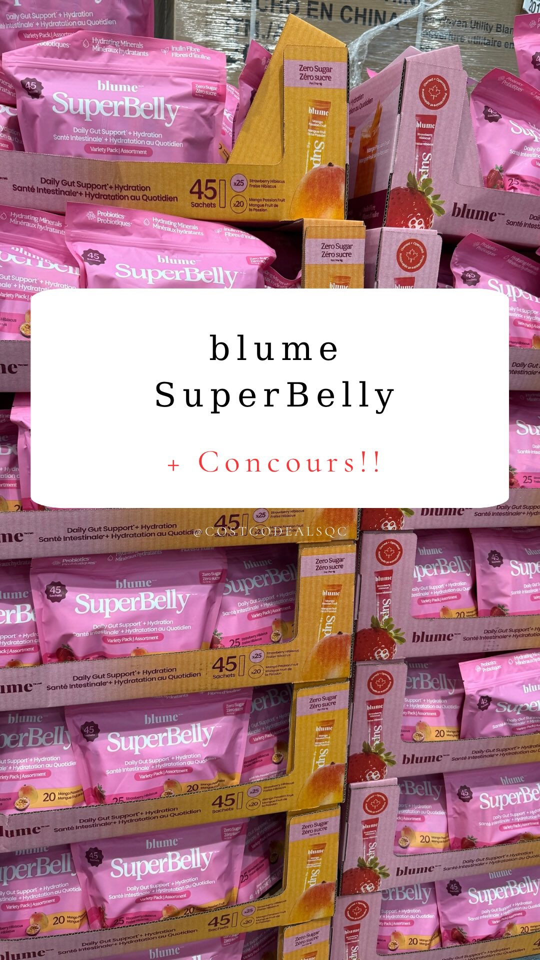 Blume Facebook ad: NOUVEAUTÉ chez Costco + CONCOURS!