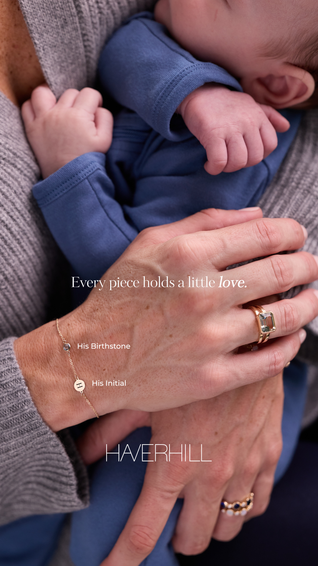 HAVERHILL Collection Facebook ad: 14k Gold Birthstone Jewelry