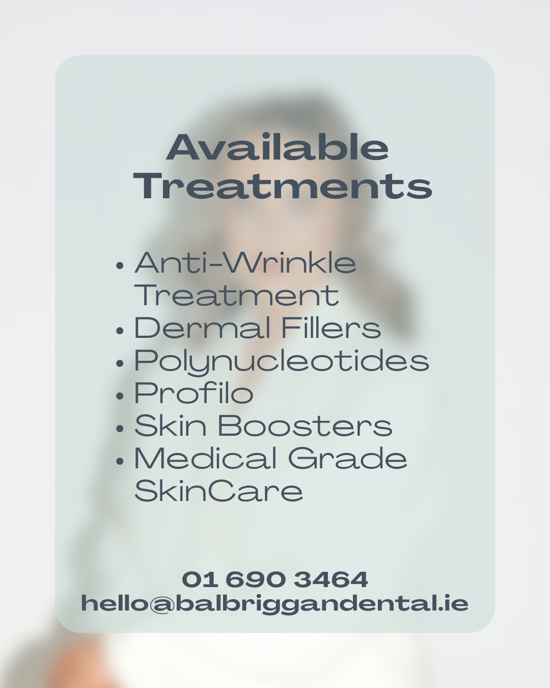 Balbriggan Dental & Implant Clinic Facebook ad: 10% OFF DERMAL FILLERS, POLYNUCLEOTIDES & SKIN BOOSTERS