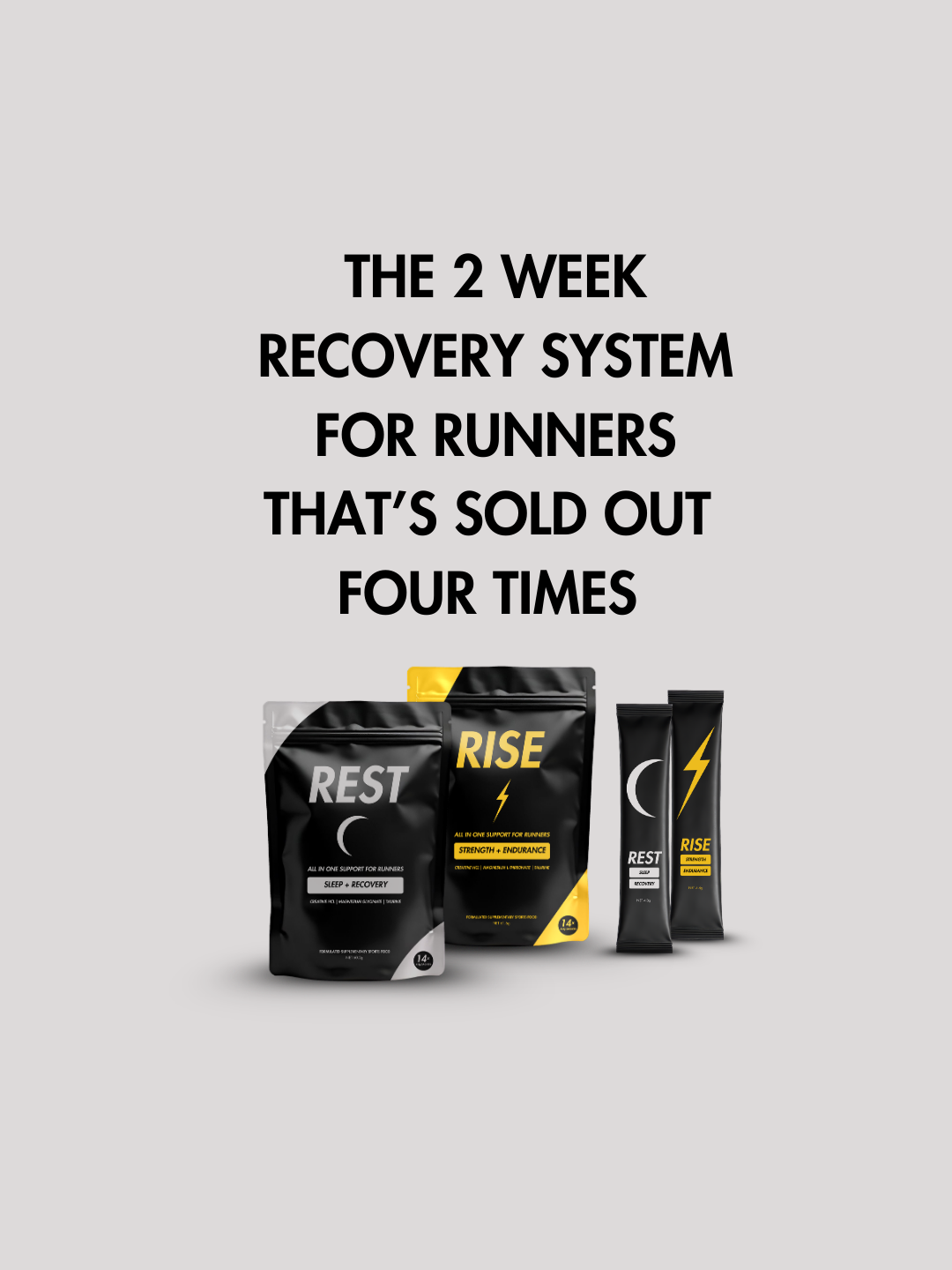 Rest And Rise Energy Facebook ad: A lot of runners take creatine.