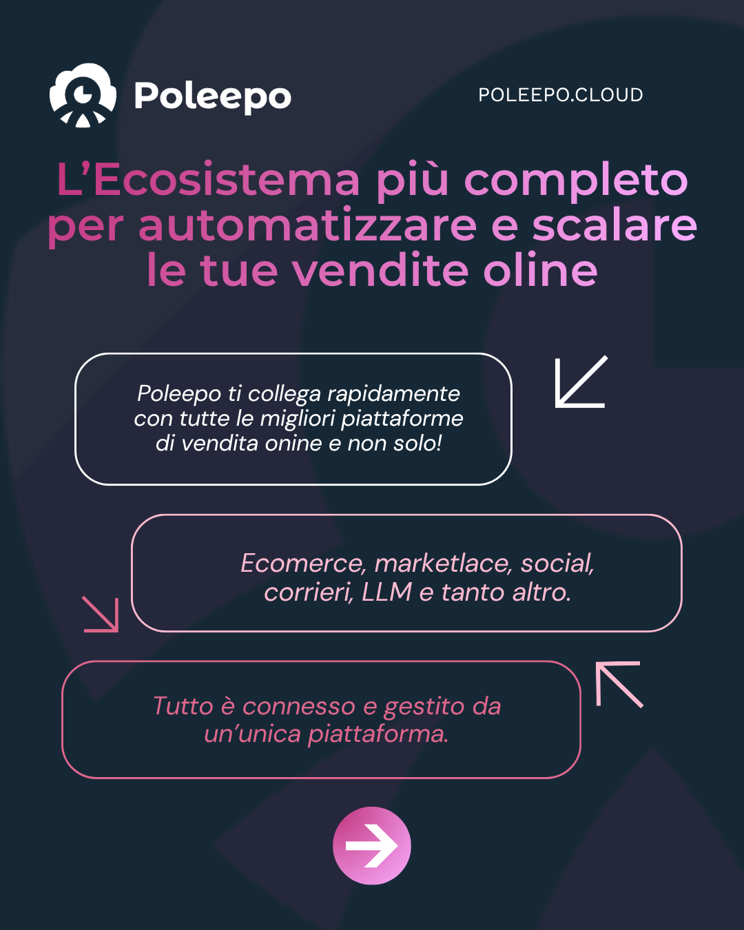 Poleepo Facebook ad: Gestisci un ecommerce multicanale?