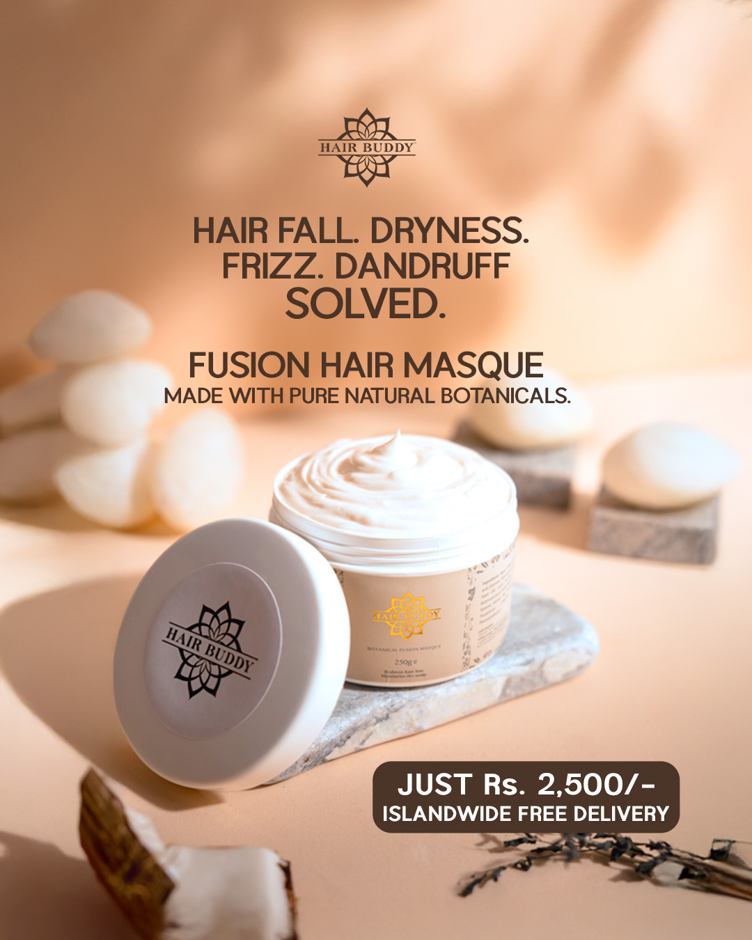 Hair Buddy Facebook ad: One Jar. Every Hair Fix.