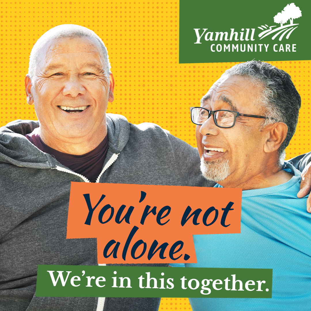 Yamhill Community Care Facebook ad: In it together.