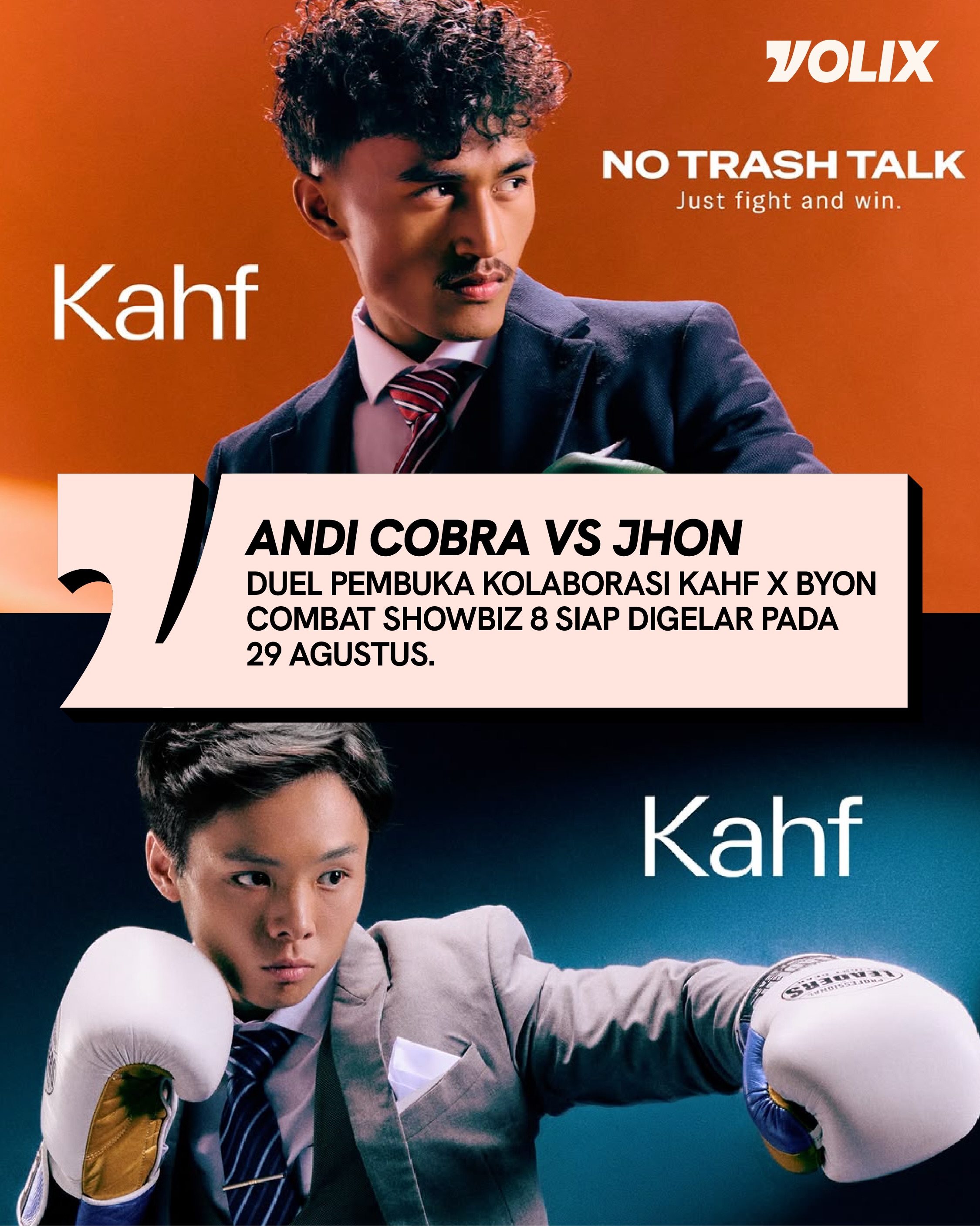 Kahf Everyday Facebook ad: Menjelang BYON Combat Showbiz 8, Andi Cobra dan…