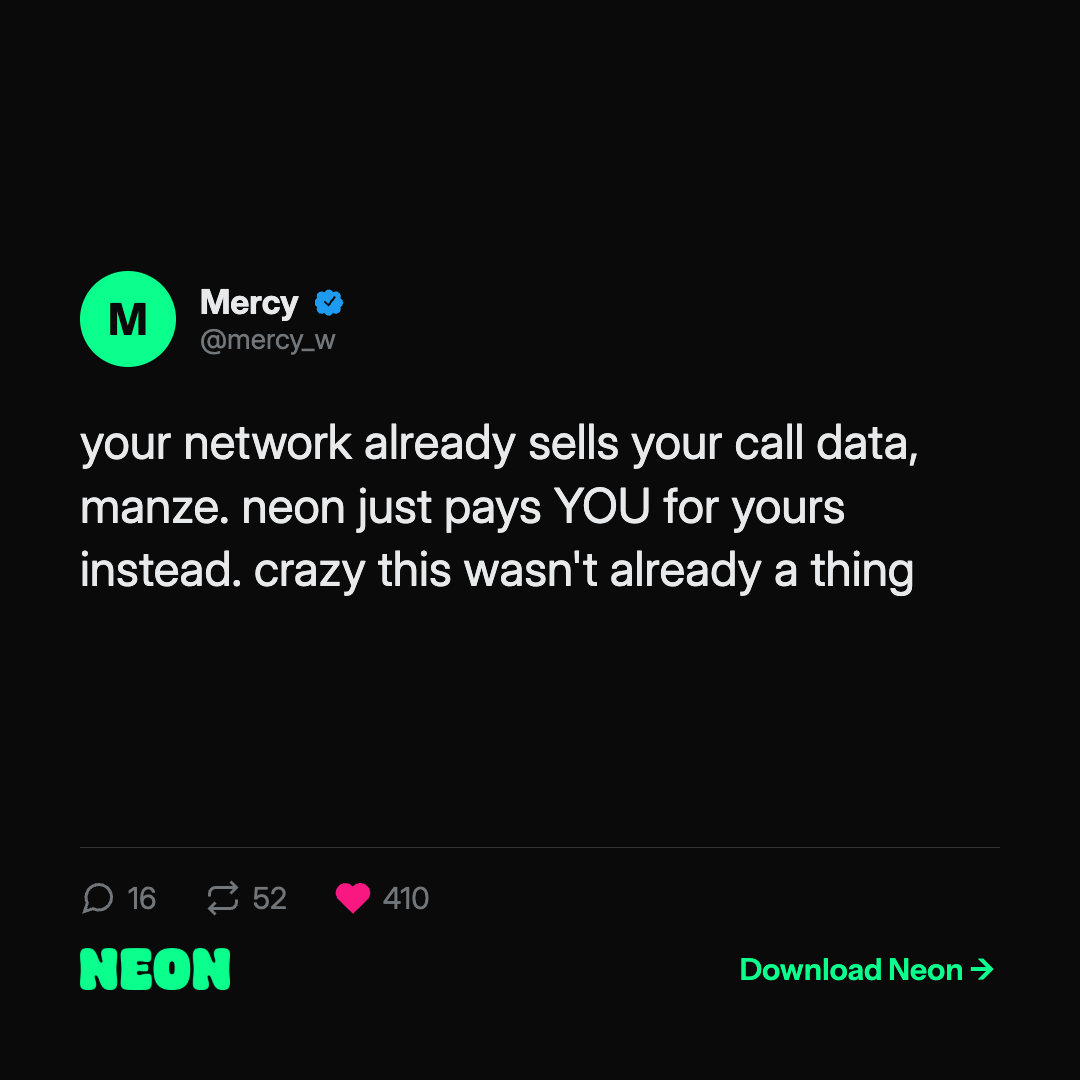 Neon Mobile Facebook ad