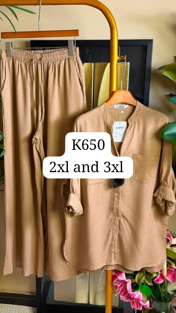 Kisemwa Facebook ad: Ladies Linen Two piece sets perfect for summer