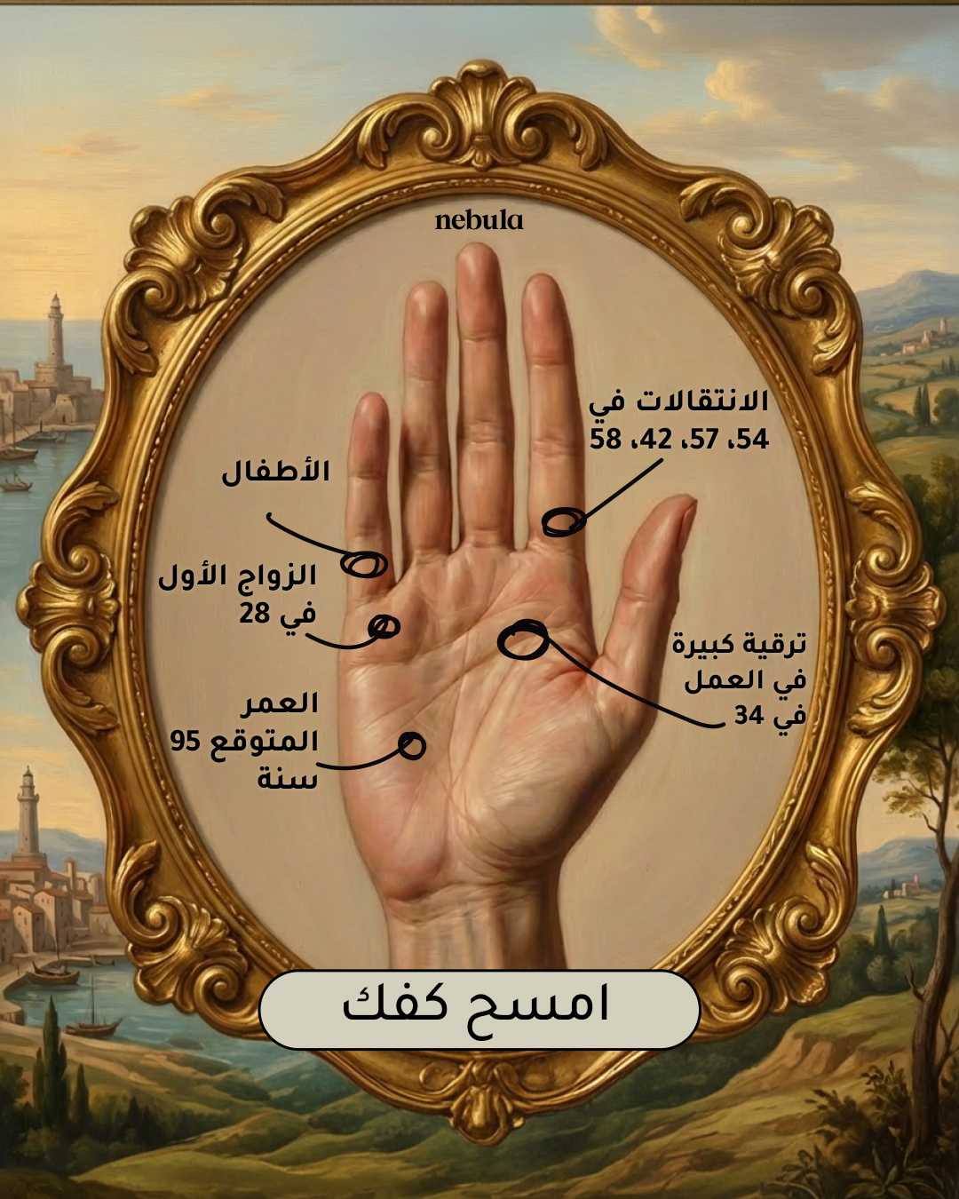 Nebula: Palm Reading Facebook ad