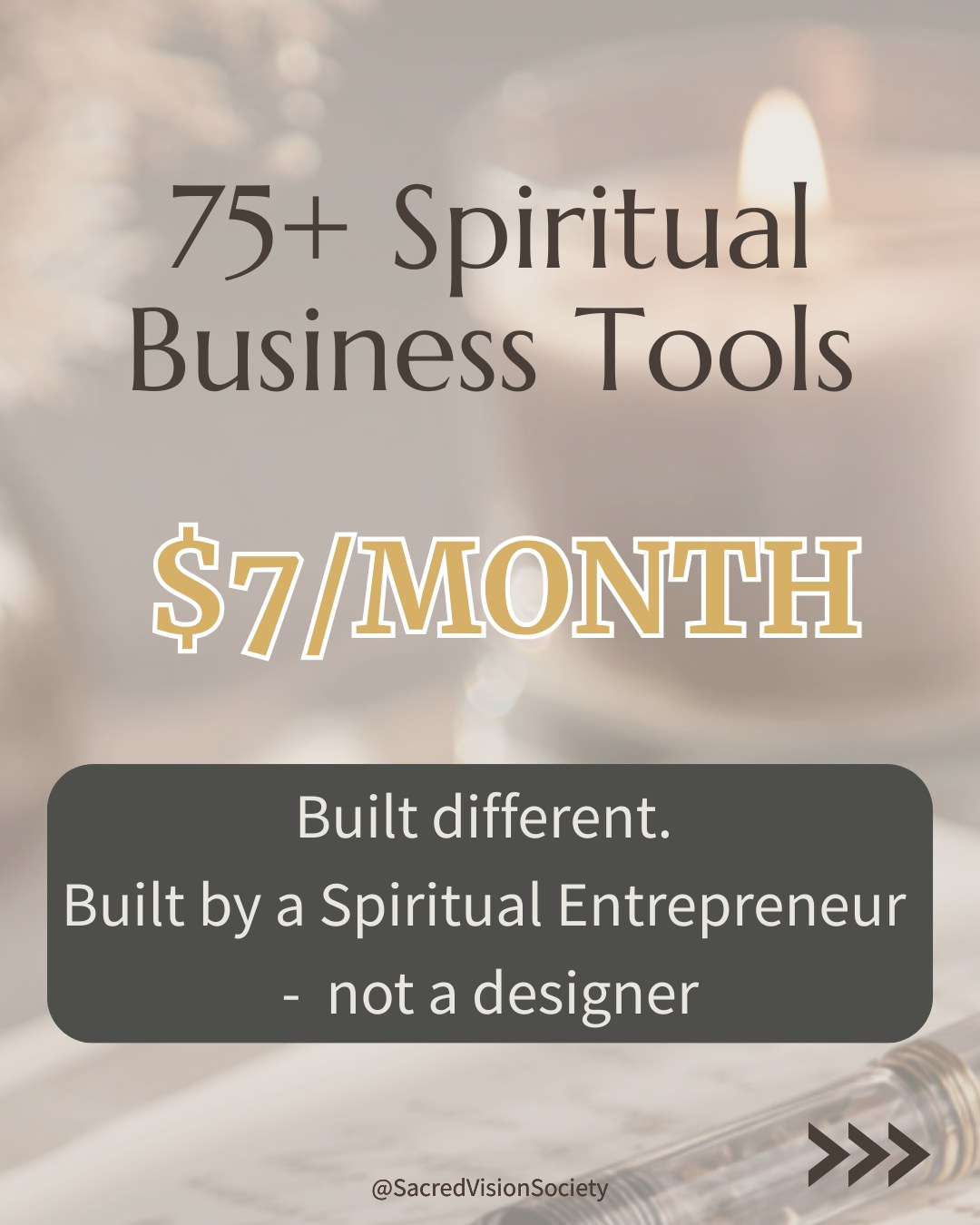 Sacred Vision Society Facebook ad