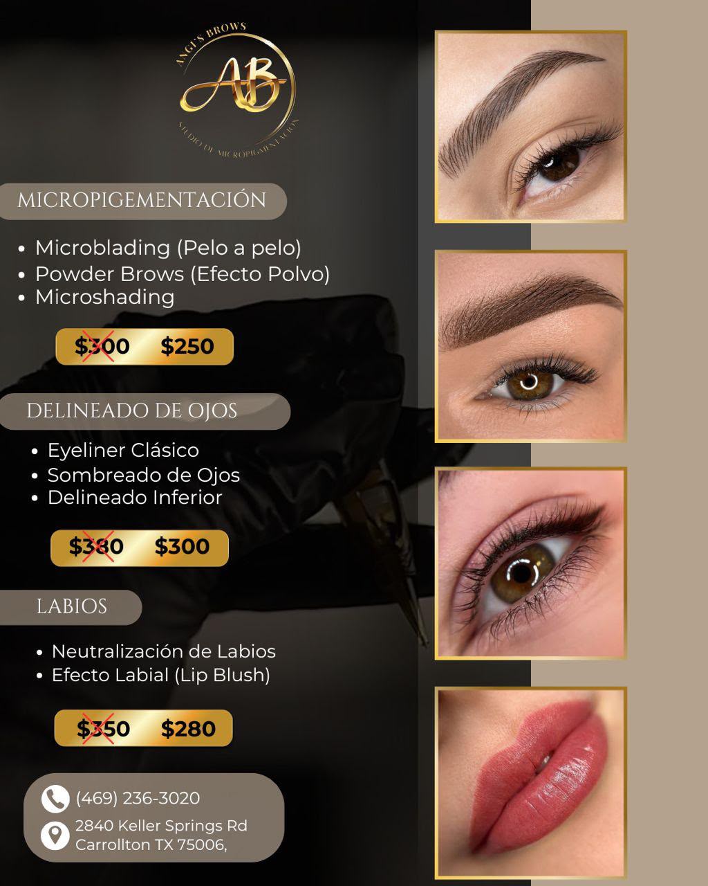 Angi's Brows Studio Facebook ad
