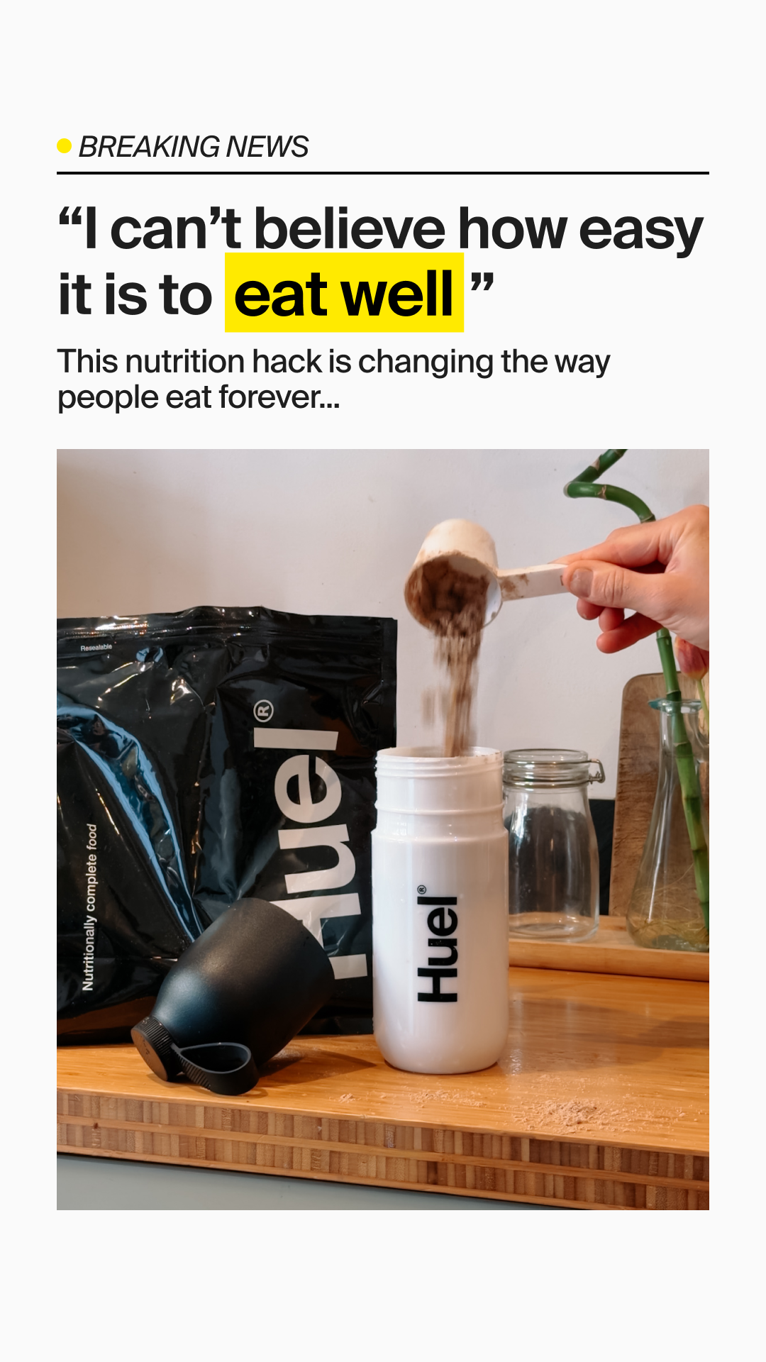 Huel Facebook ad