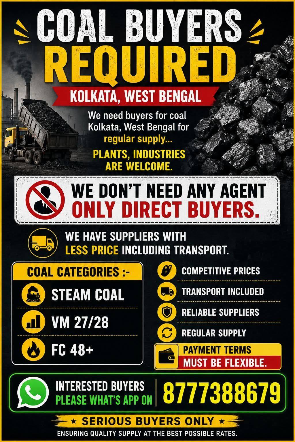 private lender Kolkata Facebook ad: Coal Buyers Needed Kolka