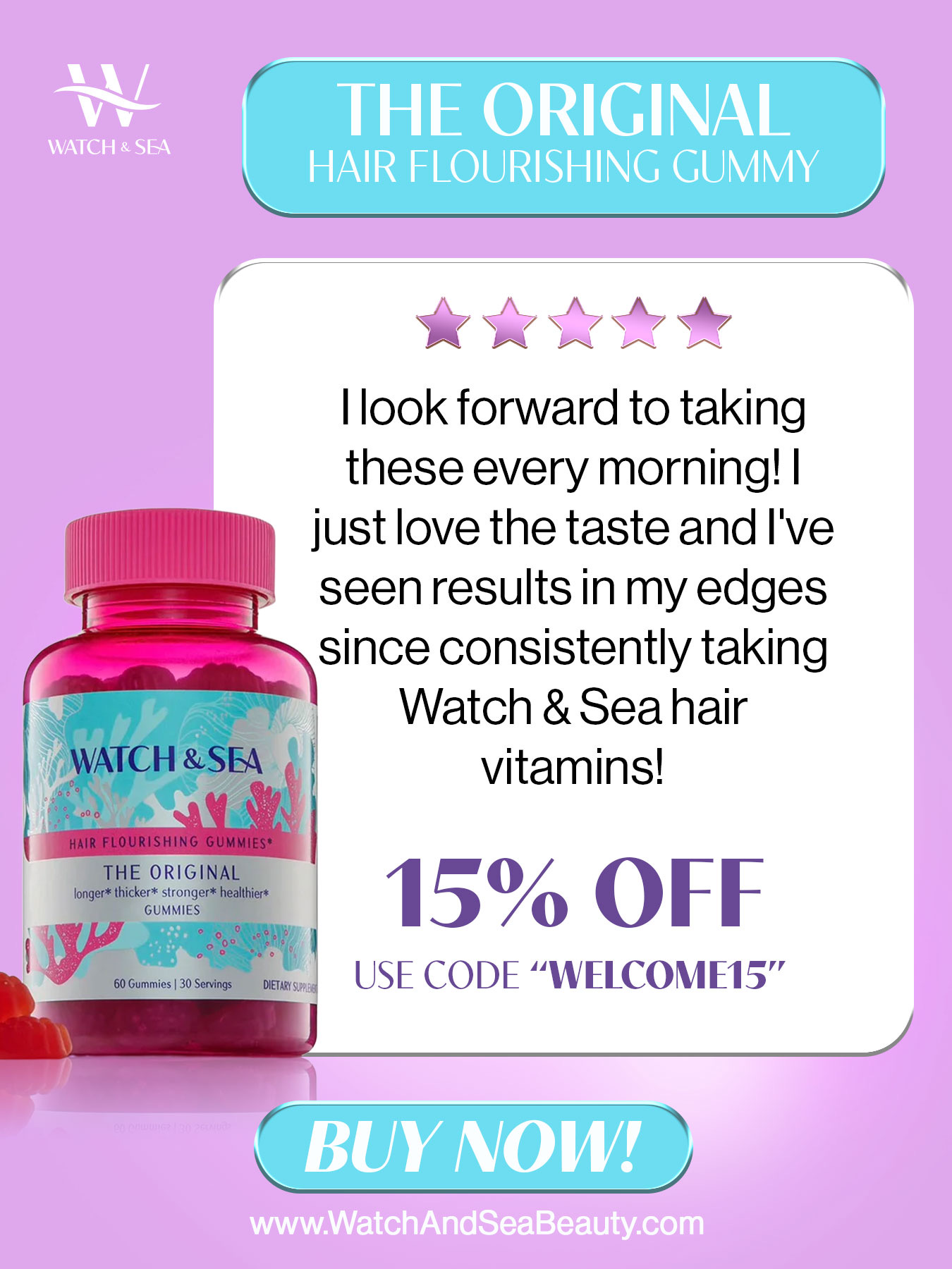 Watch And Sea Beauty Facebook ad: Grow Hair with Extra Strength