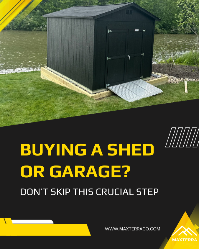 Maxterra Excavation & Construction Facebook ad: Planning to buy a shed, garage, or outdoor…