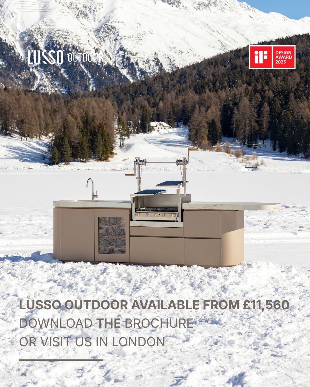 LUSSO Outdoor b.v. High-End Outdoorkitchens Facebook ad: Download the brochure