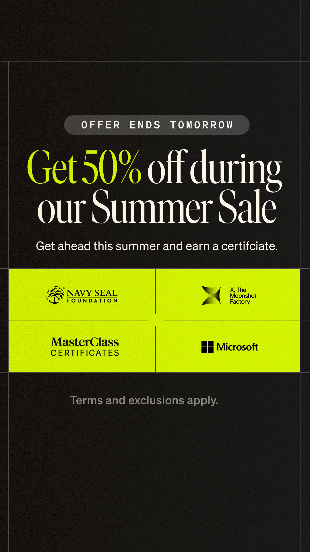 MasterClass Facebook ad