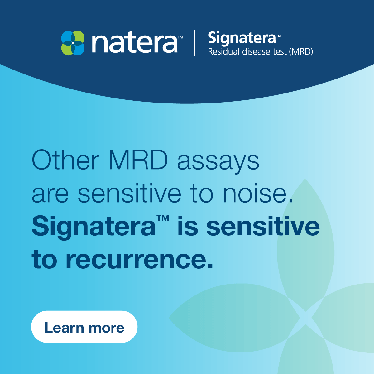 Natera Facebook ad: Ultrasensitive MRD detection