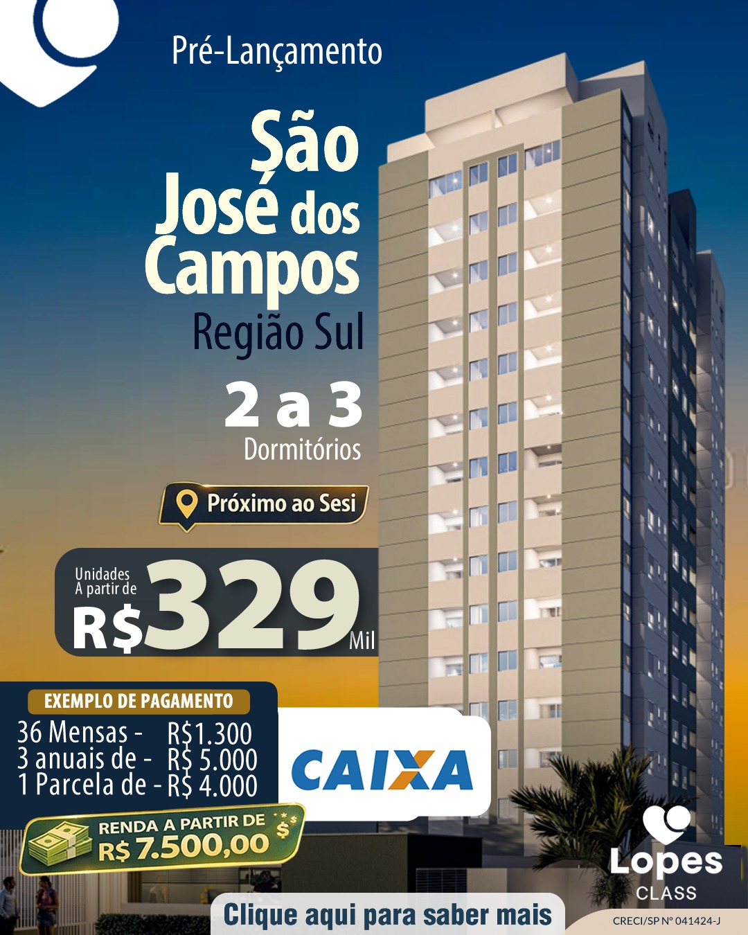 Lopes Class - Lançamentos Imobiliários Facebook ad: LANÇAMENTO NA ZONA SUL DE SÃO JOSÉ DOS…