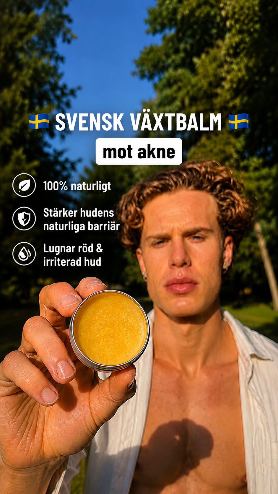 LovieBaby Facebook ad: #1 Naturlig hudvård för akne