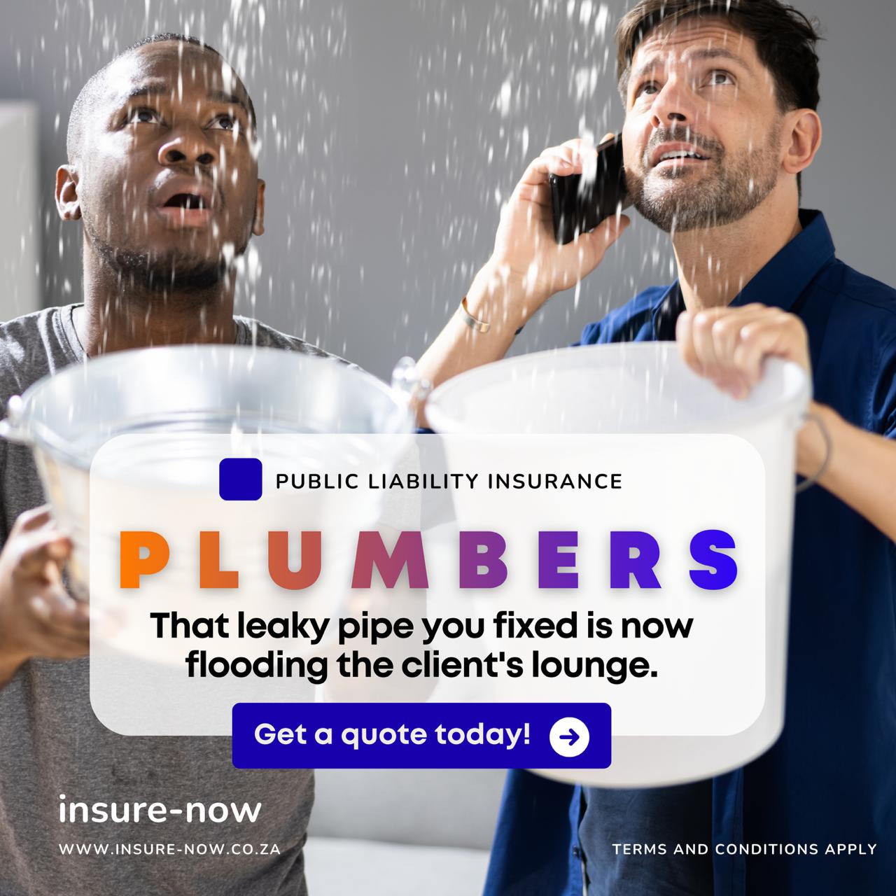 Insure-now Facebook ad: Worry-free Plumber Cover